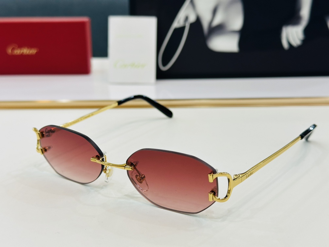 Cartier-卡家CT0029Size58口19-145时尚休闲qd太阳镜