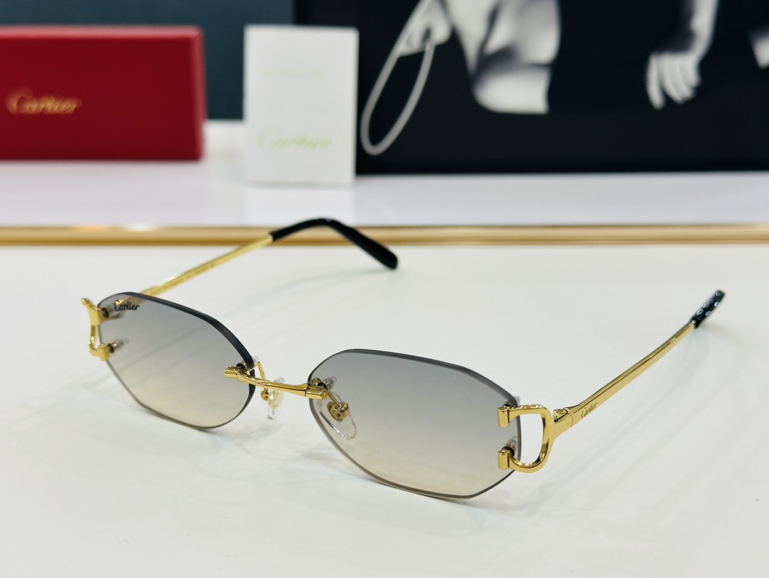 Cartier-卡家CT0029Size58口19-145时尚休闲qd太阳镜