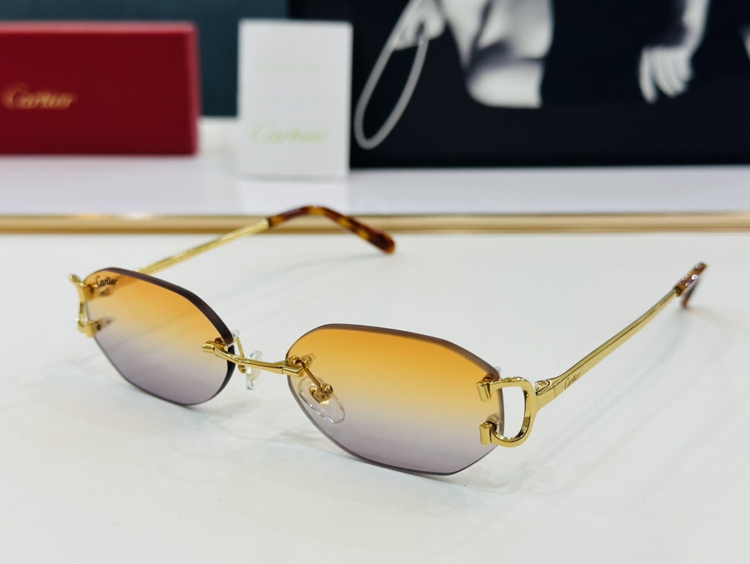 Cartier-卡家CT0029Size58口19-145时尚休闲qd太阳镜