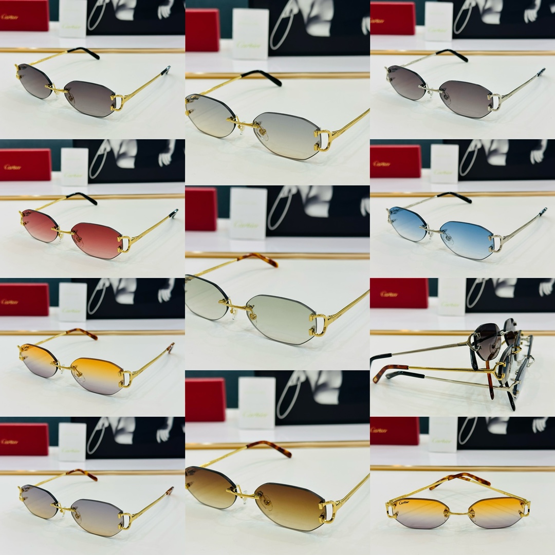 Cartier-卡家CT0029Size58口19-145时尚休闲qd太阳镜