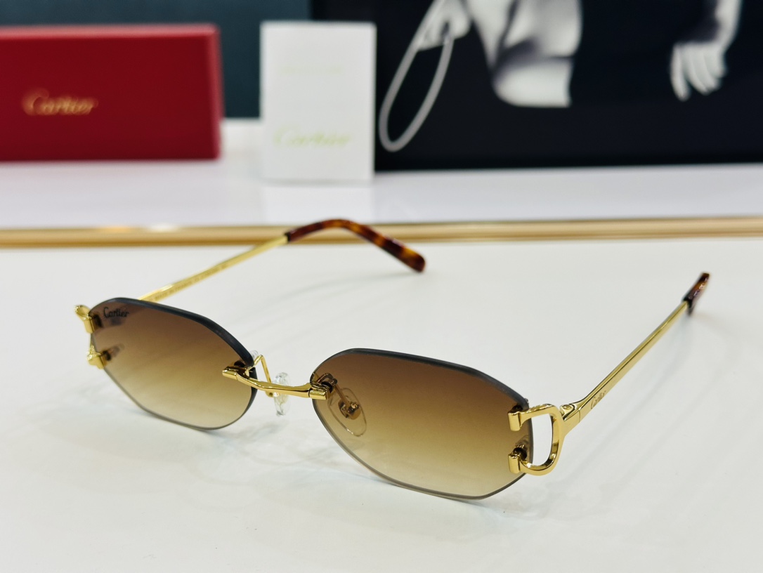 Cartier-卡家CT0029Size58口19-145时尚休闲qd太阳镜