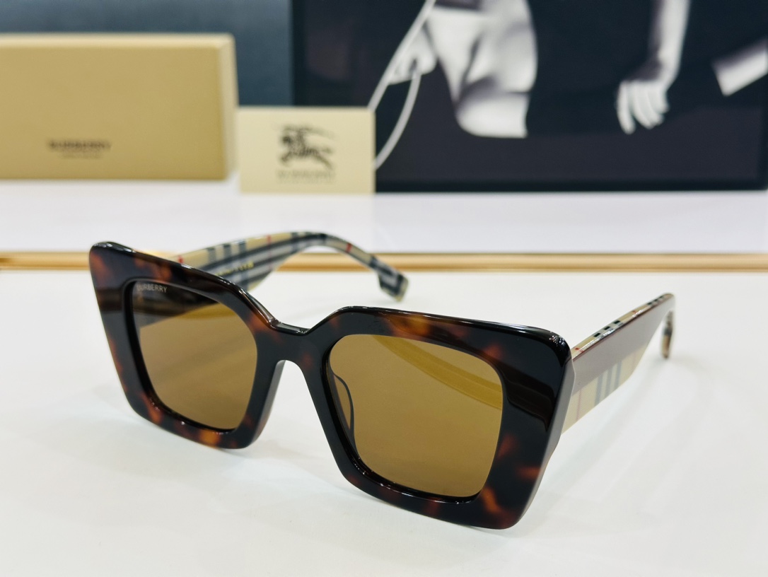 高品质BURBERR*巴家BE6008Size53口21-145女款太阳眼镜[得意]XL高品质特色镜腿