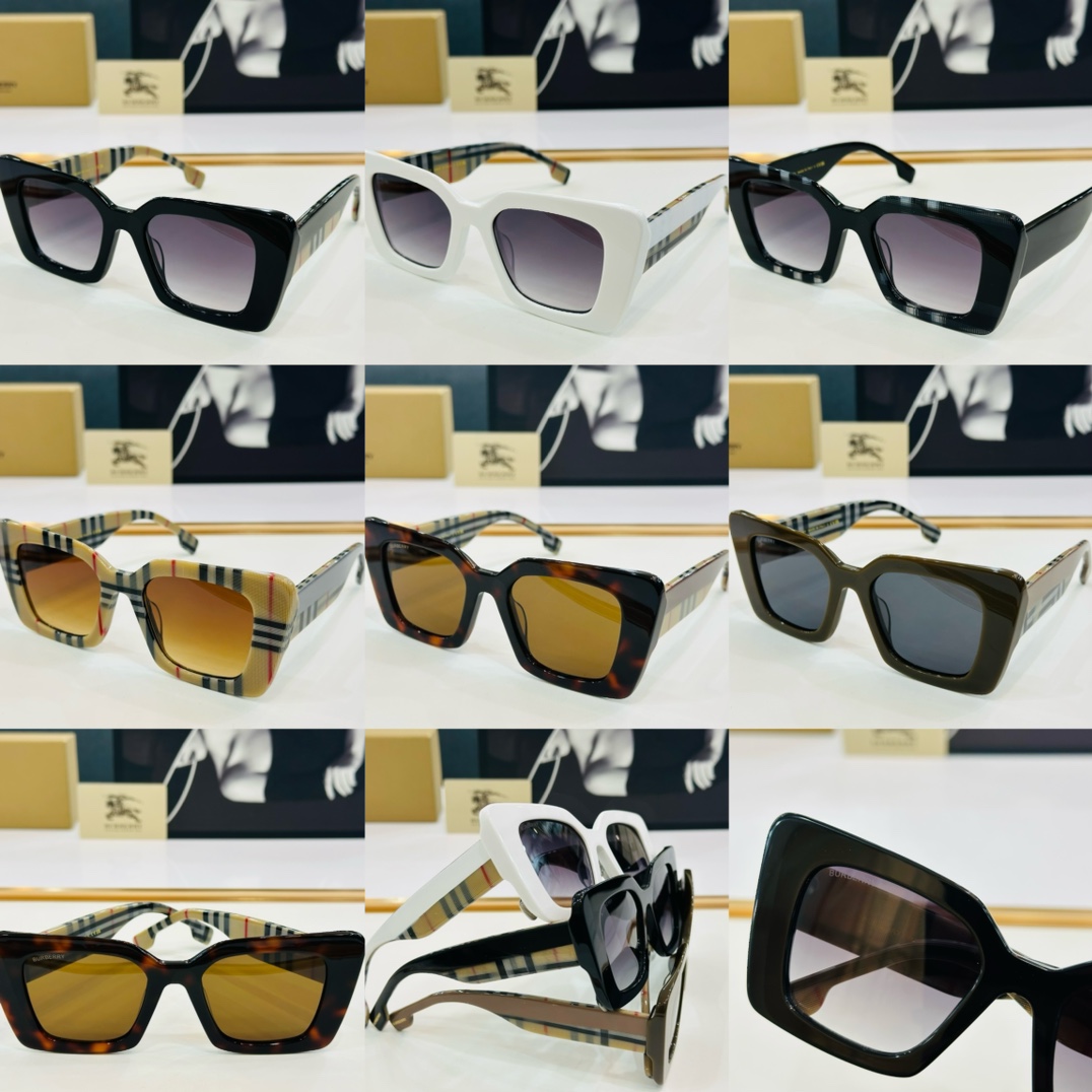 高品质BURBERR*巴家BE6008Size53口21-145女款太阳眼镜[得意]XL高品质特色镜腿