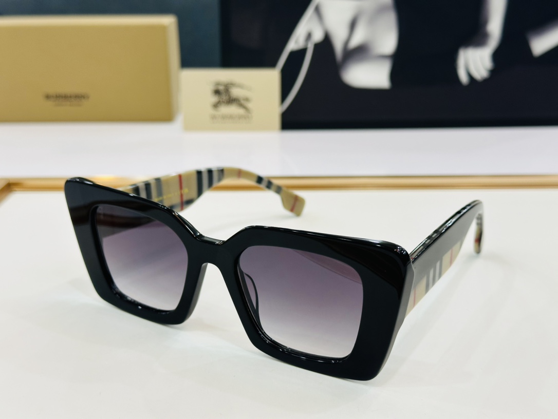 高品质BURBERR*巴家BE6008Size53口21-145女款太阳眼镜[得意]XL高品质特色镜腿