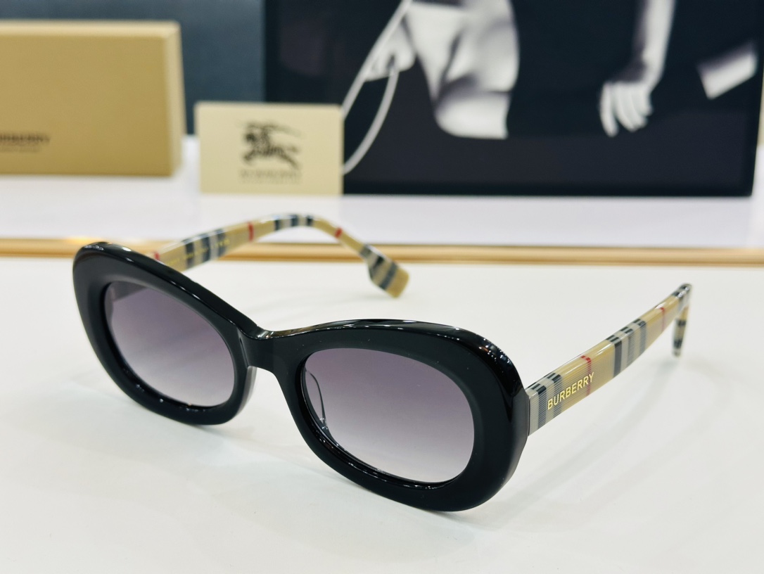 高品质BURBERR*巴家BE6007Size54口21-145女款太阳眼镜[得意[愉快]K意大利进口材