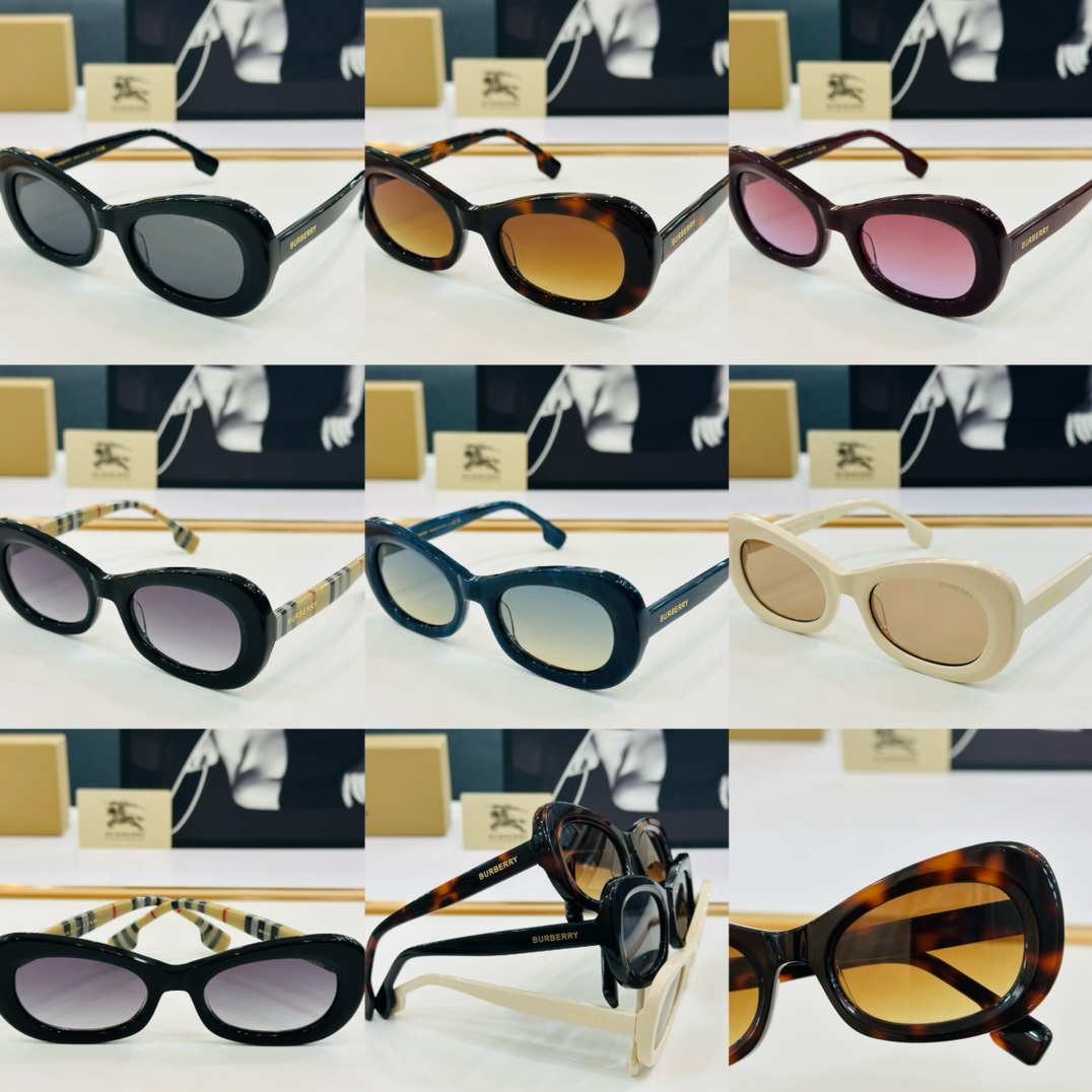 高品质BURBERR*巴家BE6007Size54口21-145女款太阳眼镜[得意[愉快]K意大利进口材