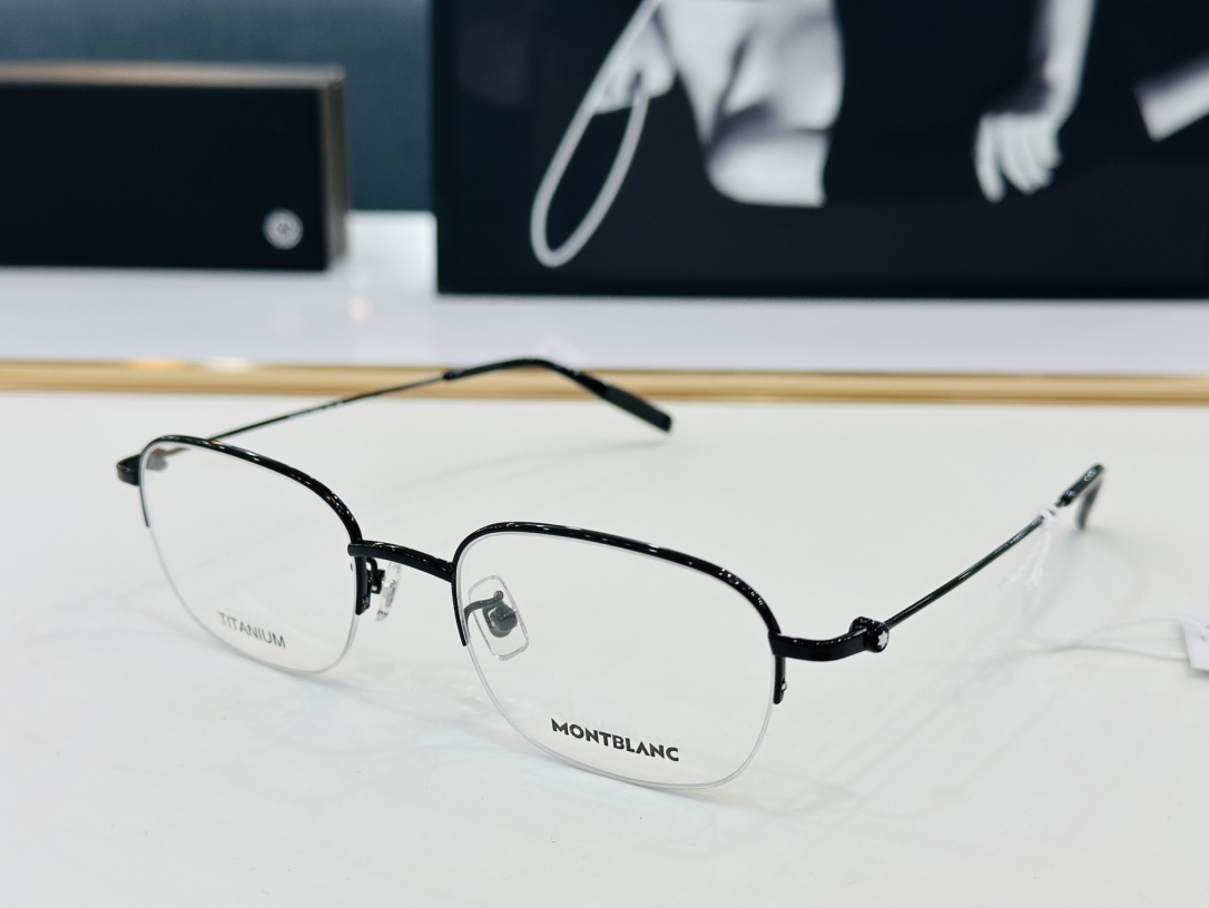官网新品MONTBLANC万宝龙MB0372OASize51口20-150做工精良W完美电镀配戴舒适钛架
