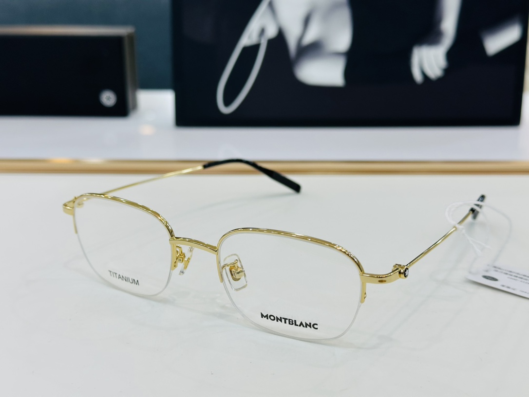 官网新品MONTBLANC万宝龙MB0372OASize51口20-150做工精良W完美电镀配戴舒适钛架