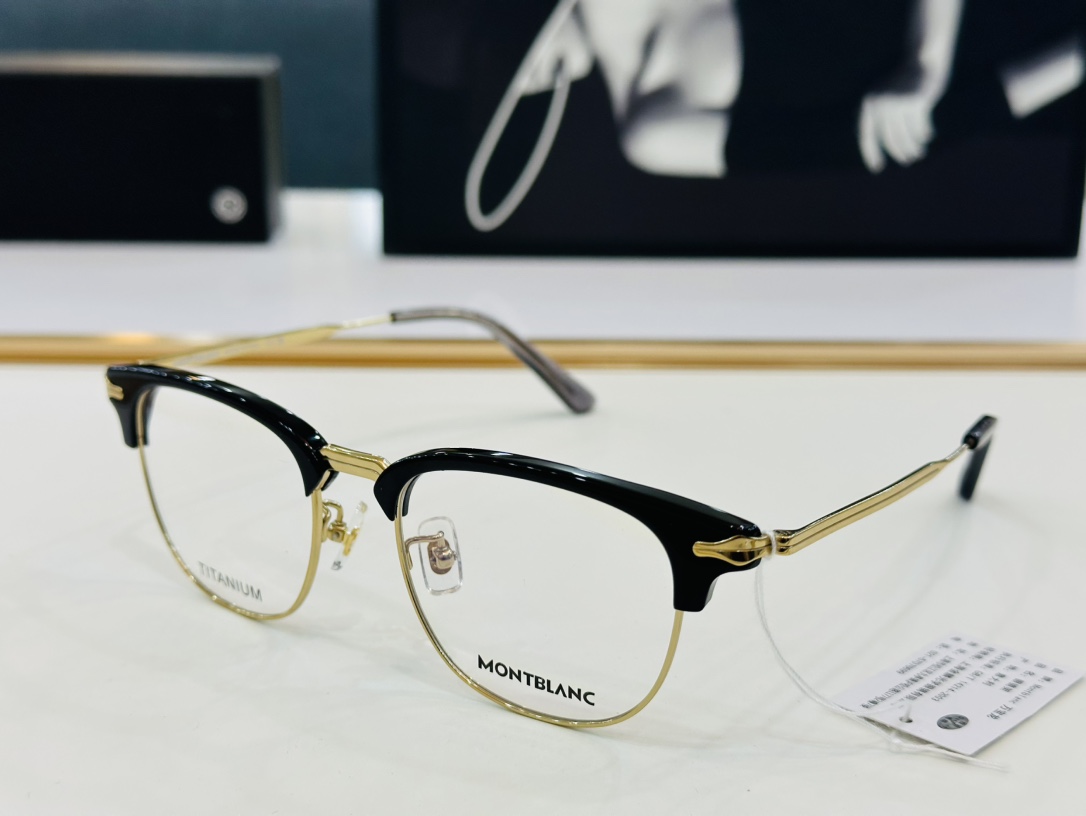 官网新品MONTBLANC万宝龙MB0364SSize49口19-150做工精良W完美电镀配戴舒适钛架