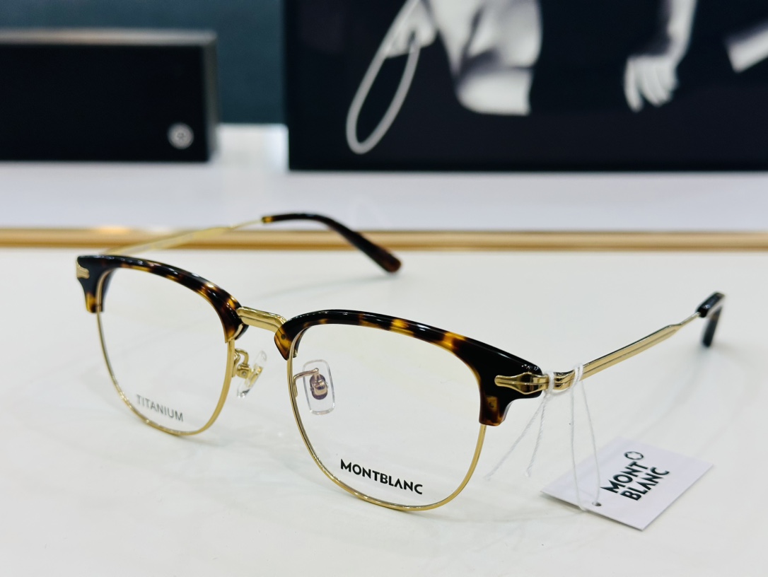 官网新品MONTBLANC万宝龙MB0364SSize49口19-150做工精良W完美电镀配戴舒适钛架