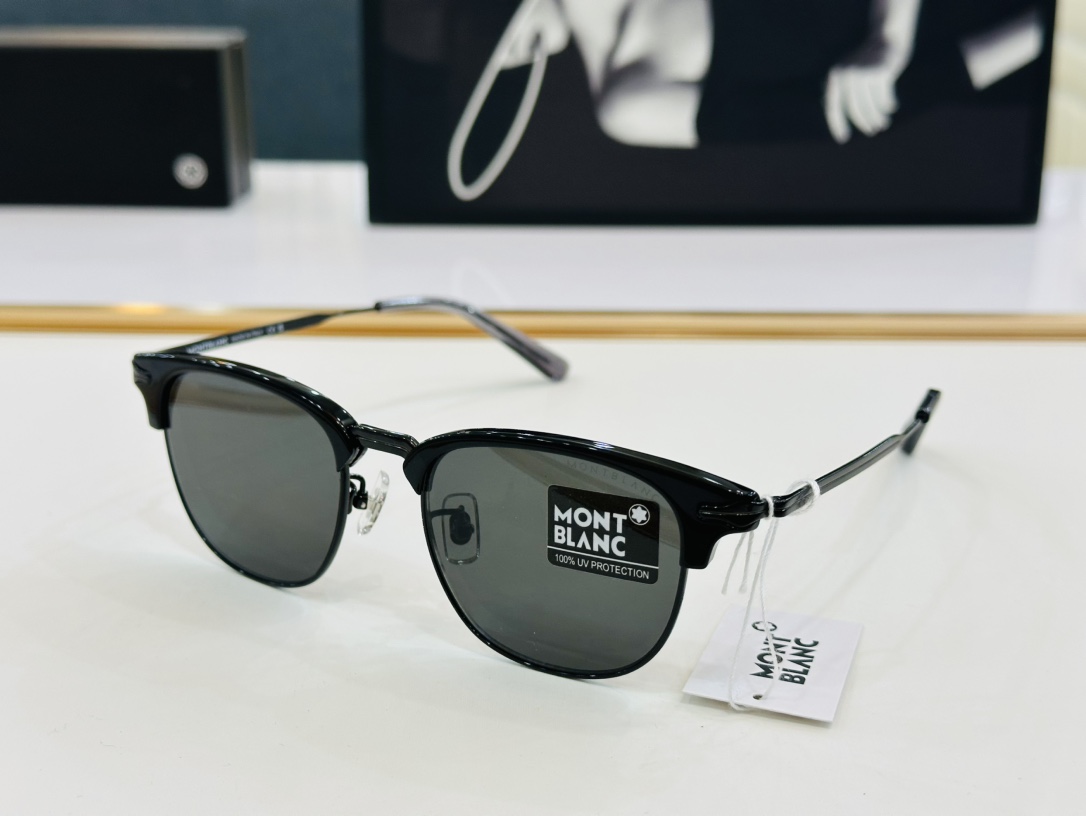 官网新品MONTBLANC万宝龙MB0364SSize49口19-150做工精良W完美电镀配戴舒适钛架