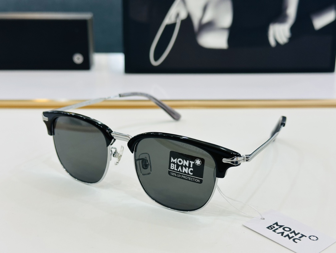 官网新品MONTBLANC万宝龙MB0364SSize49口19-150做工精良W完美电镀配戴舒适钛架