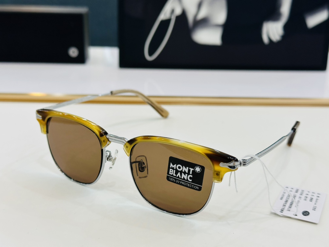 官网新品MONTBLANC万宝龙MB0364SSize49口19-150做工精良W完美电镀配戴舒适钛架