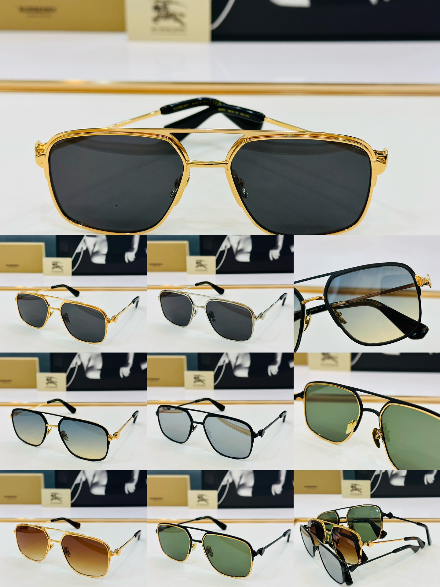 高品质BURBERR*巴家BE6011Size58口16-147女款太阳眼镜[得意[愉快]b意大利进口材