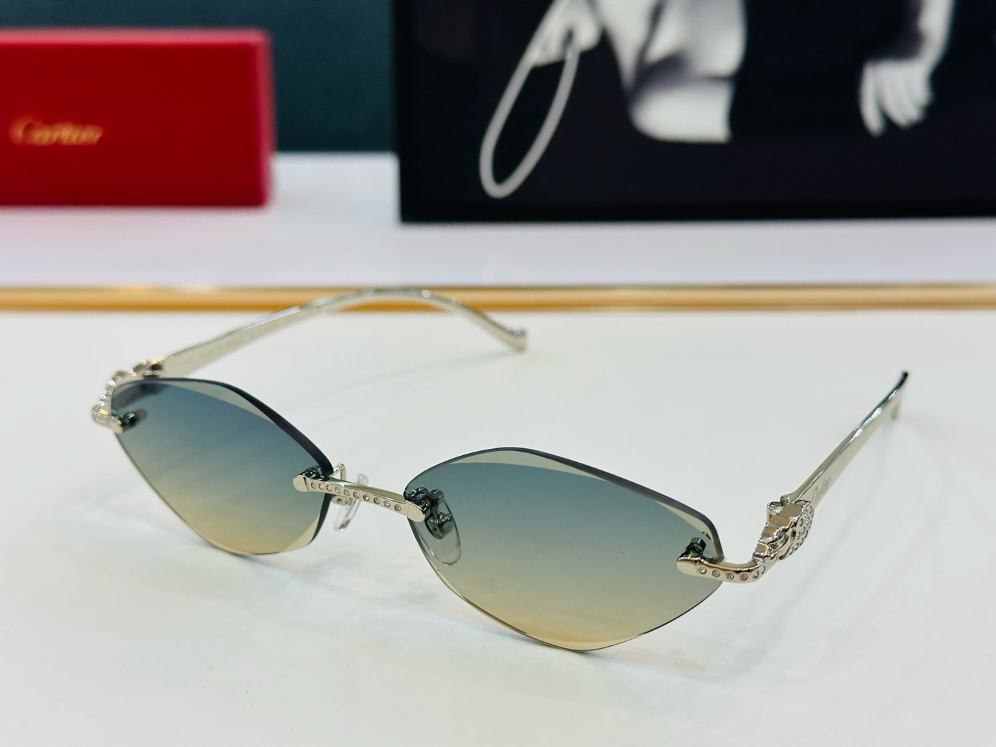 🆕 原版Cartie* 卡家 官网经典款 太阳镜 CT0059O Size：58口17-130 电镀工艺