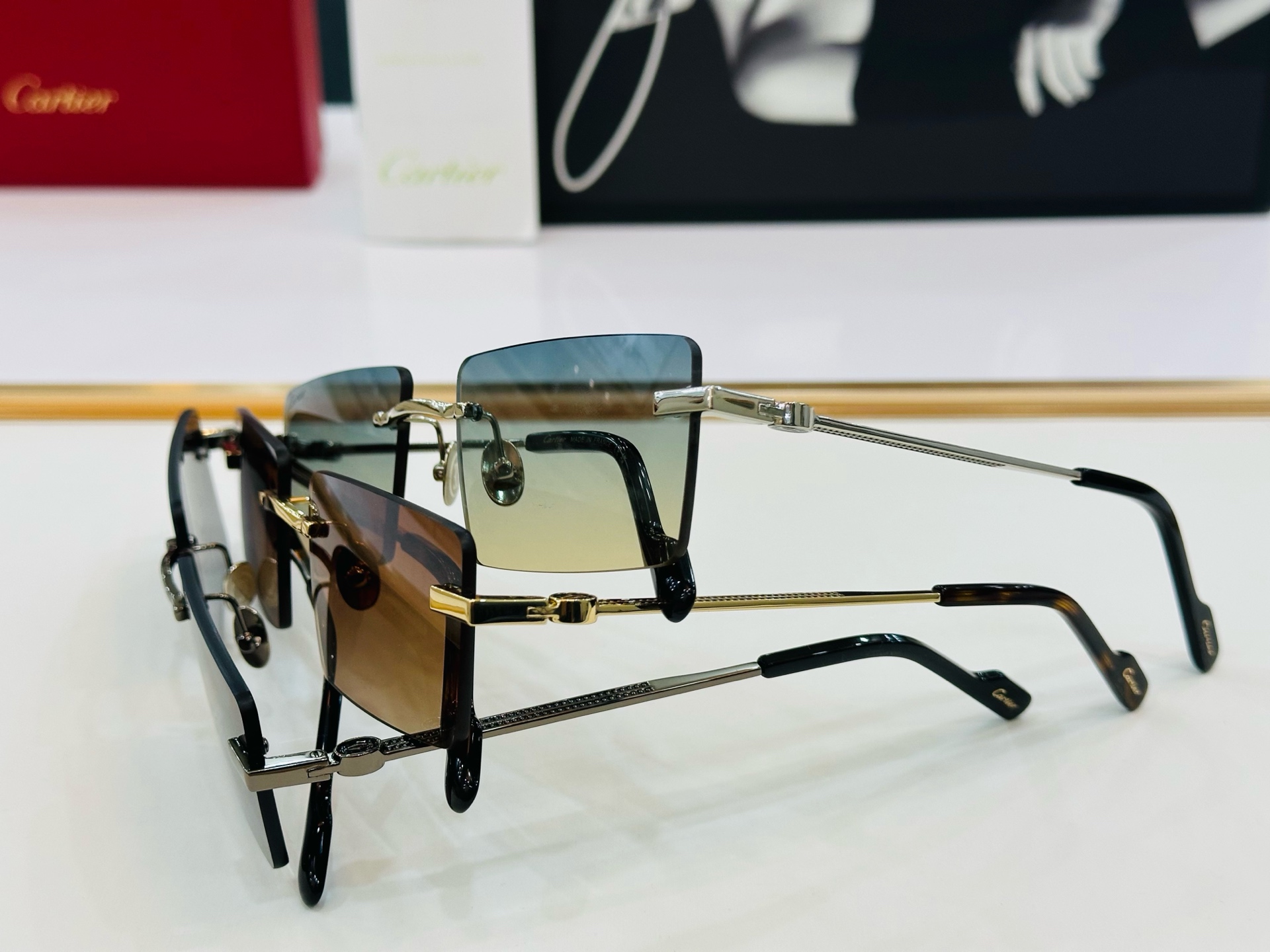 新款 Cartier 卡家 MODEL CT0500S Size：56口18-145 高品质 品牌标志性