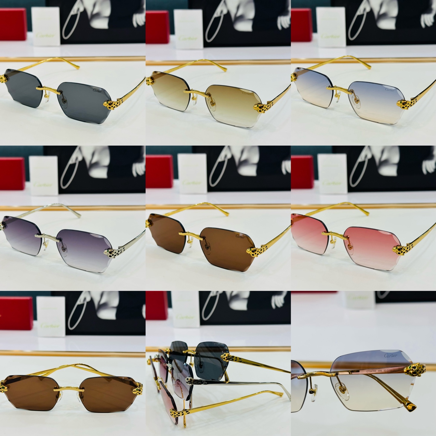新款 Cartier 卡家 MODEL CT0478S Size：57口18-140 高品质 品牌标志性