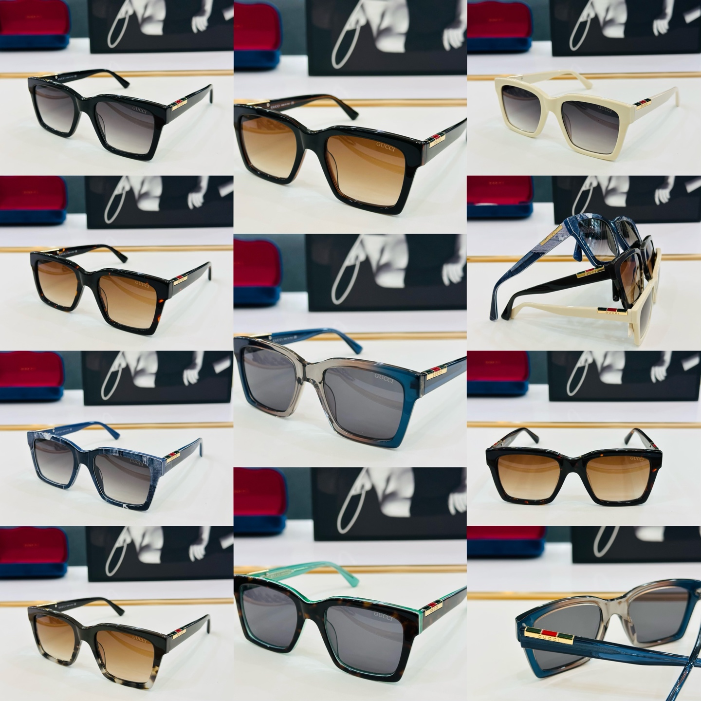 🆕 👏👏GUCC*👍古家GG1986SK Size：54口19-145 搭配镜框🔝Z❤太阳镜 