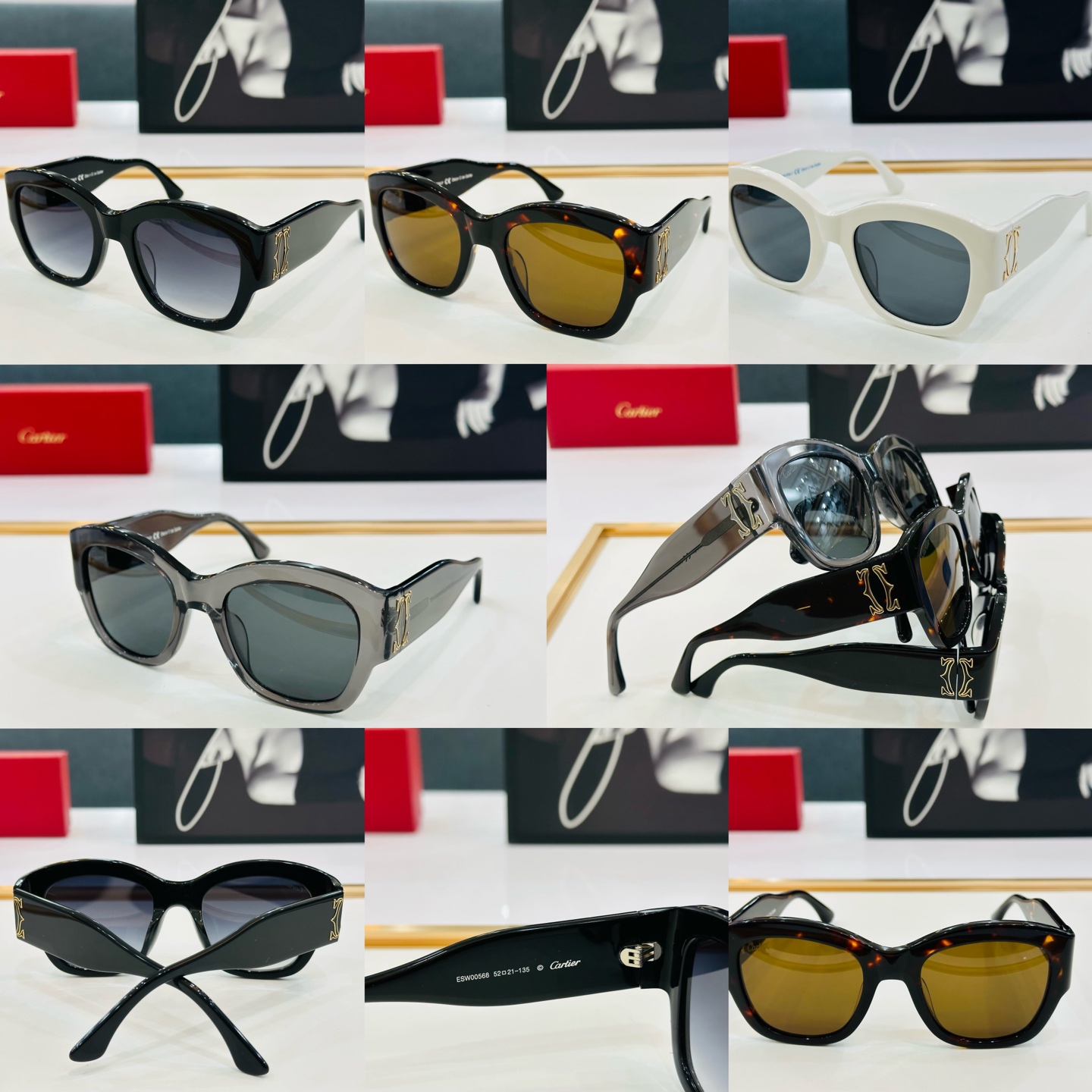 Cartier-卡家 ✨ESW00568 Size：52口21-135  不挑脸型 简约大气 时尚休闲👌