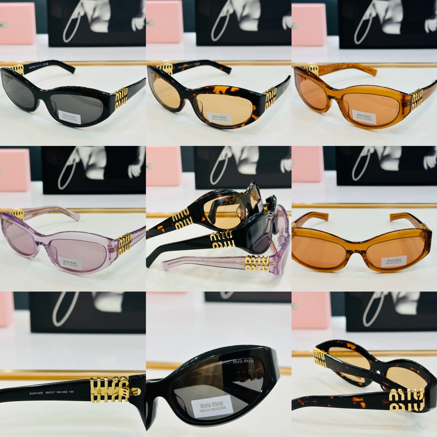 🆕 谬家 SMU14ZS Size：59口17-130 🌺🌺 玫瑰闪电 时尚靓丽 得意得意微笑 B独具品