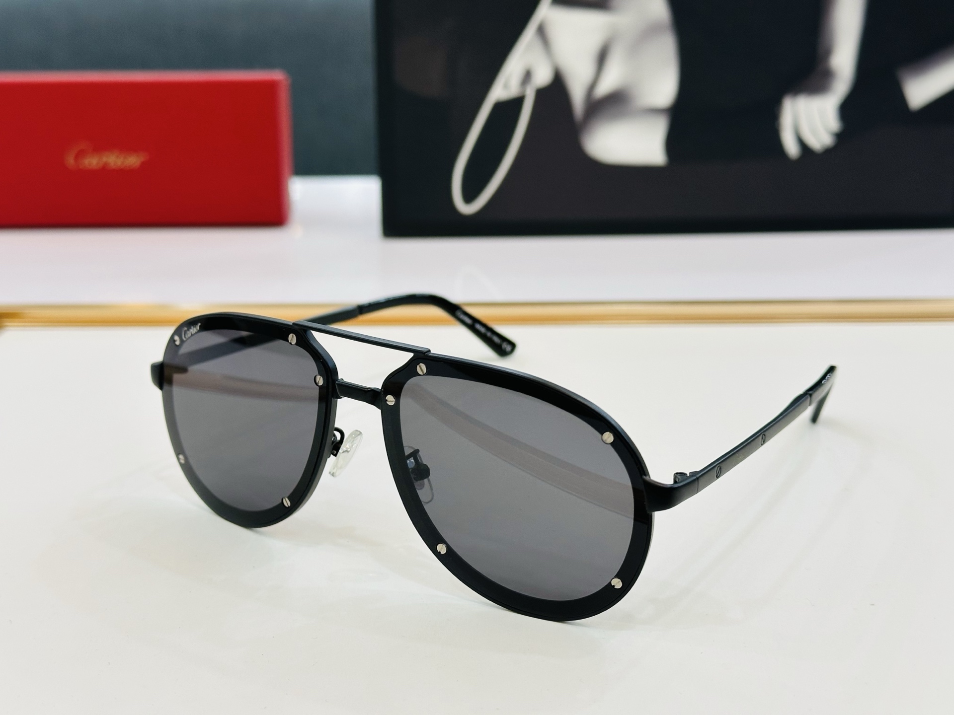 Cartier 卡家 MODEL CT0195S  Size：60口17-140   经典太阳眼镜，开车