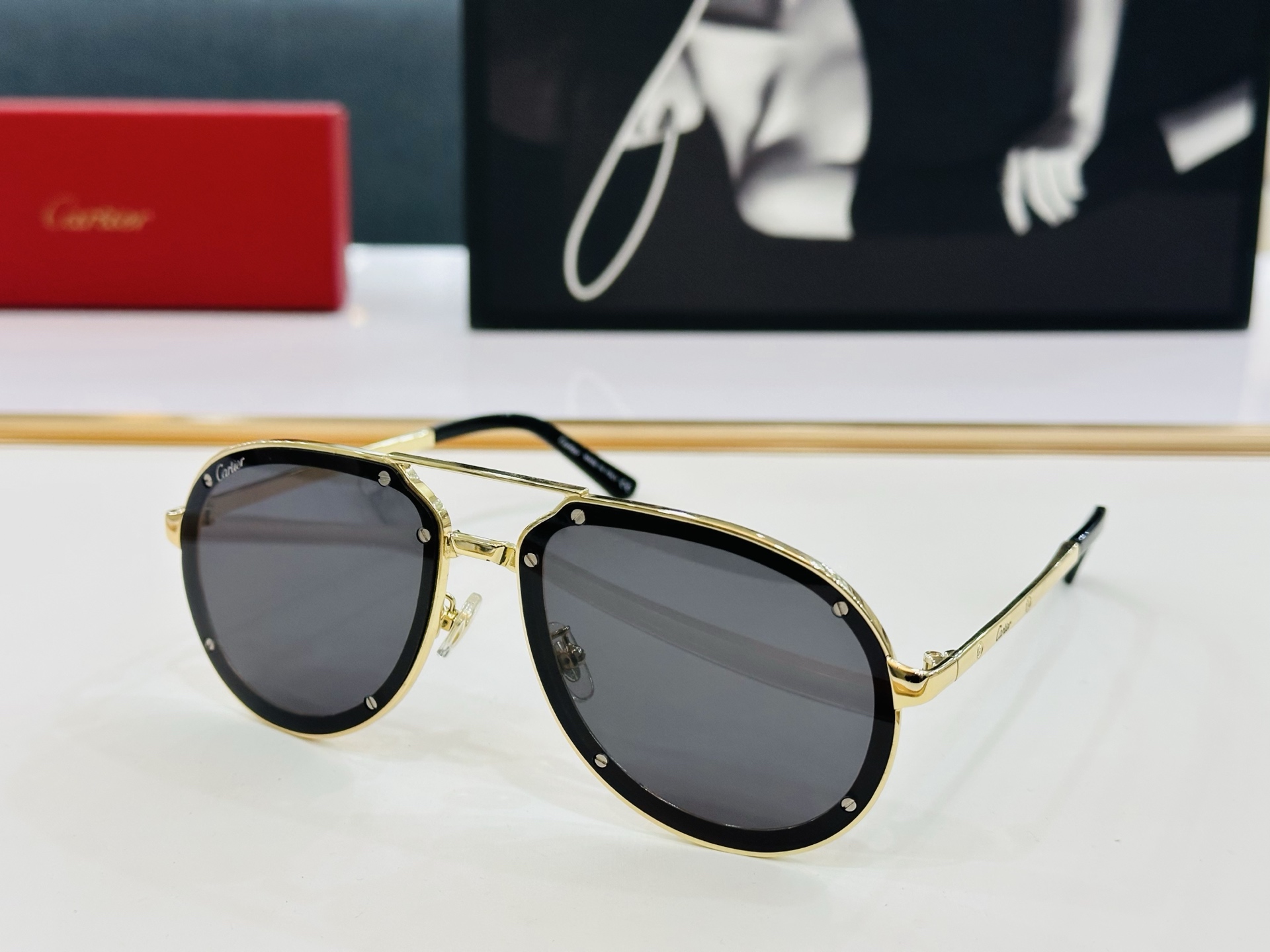 Cartier 卡家 MODEL CT0195S  Size：60口17-140   经典太阳眼镜，开车