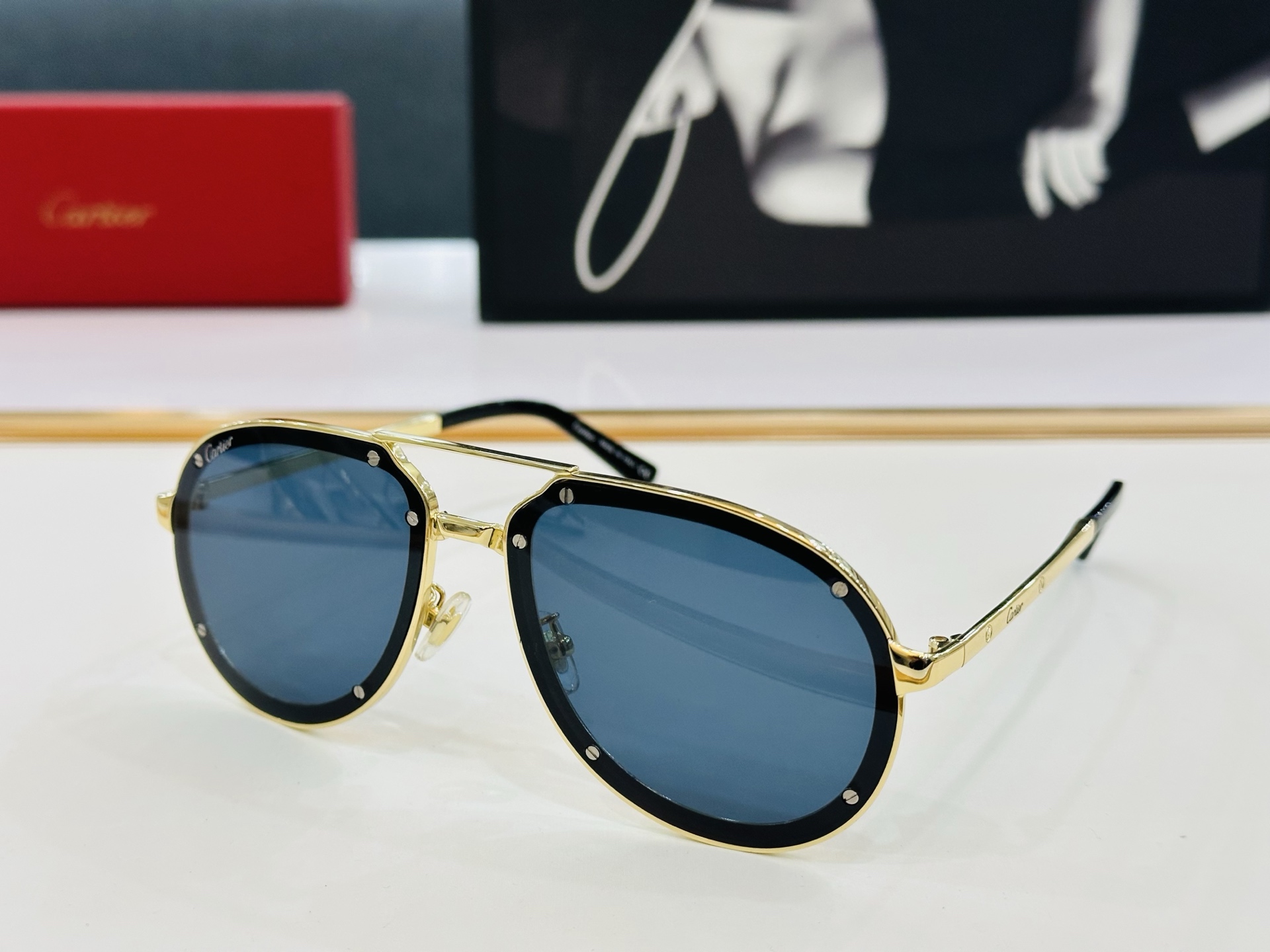 Cartier 卡家 MODEL CT0195S  Size：60口17-140   经典太阳眼镜，开车