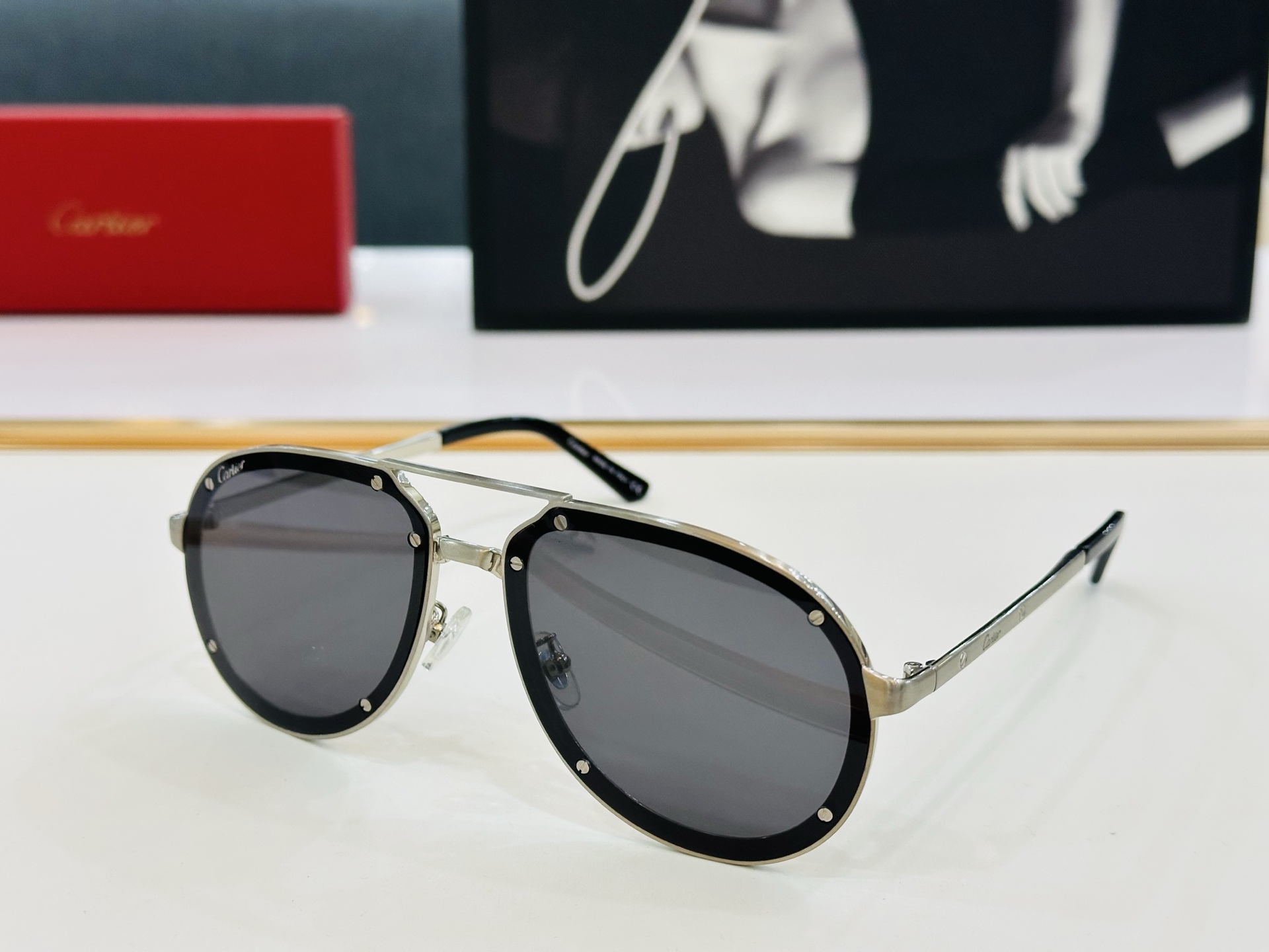 Cartier 卡家 MODEL CT0195S  Size：60口17-140   经典太阳眼镜，开车