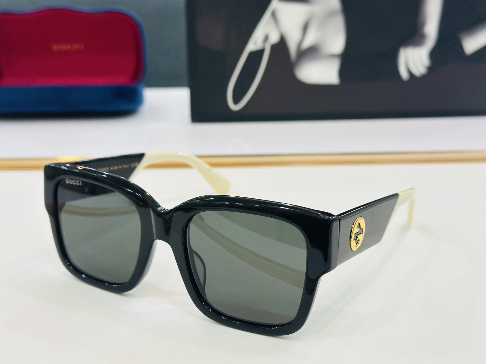 GUCC* 古家 GG1663S 🐝🐝系列 Size：54口22-142  🍁🍁b超绝品质 太阳镜 。 