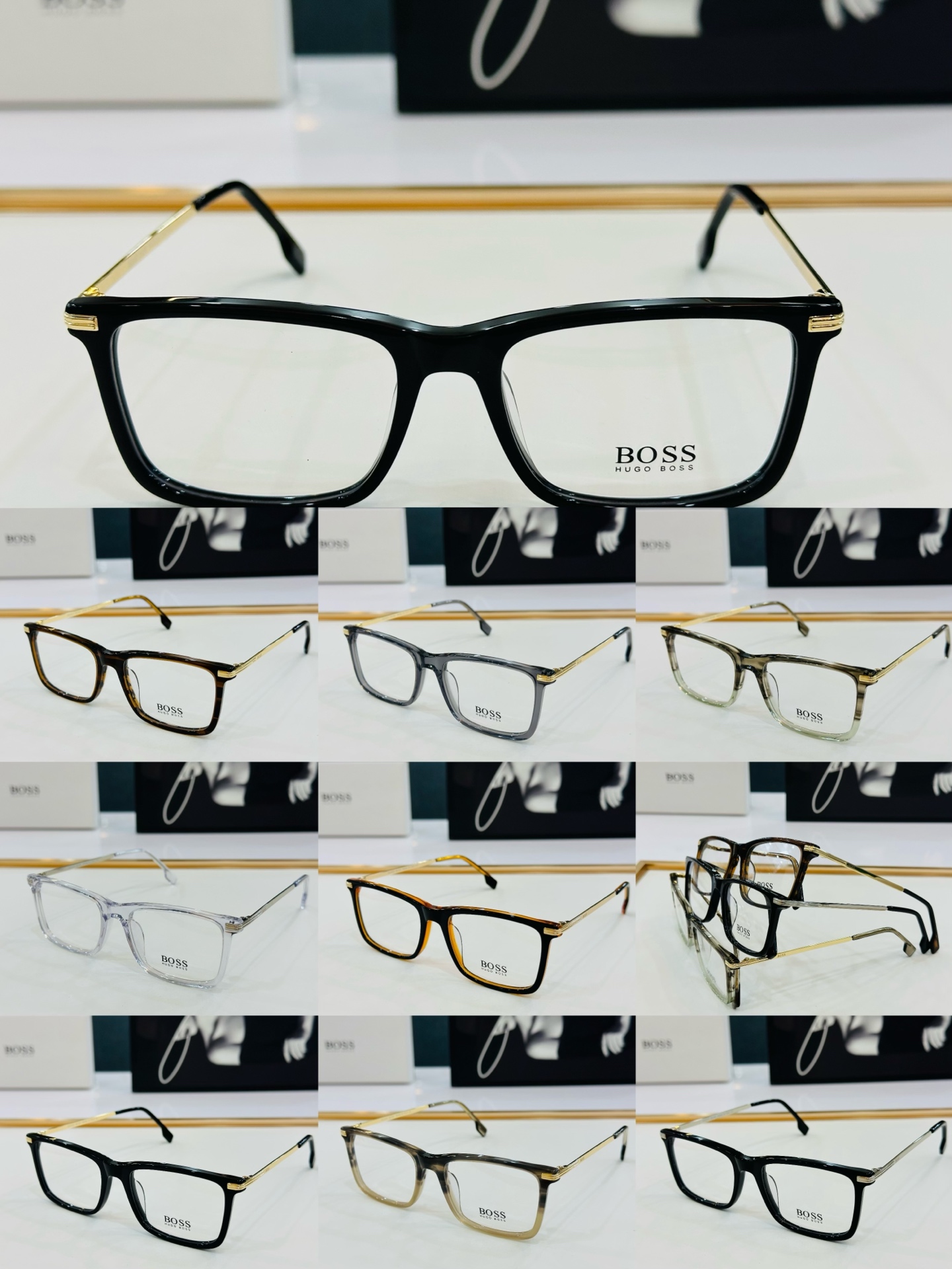 🆕 BOSS 1614/F Size：55口17-145 🕶🕶💋💋👣👣  不挑脸 🍁经典不过时框型 L品