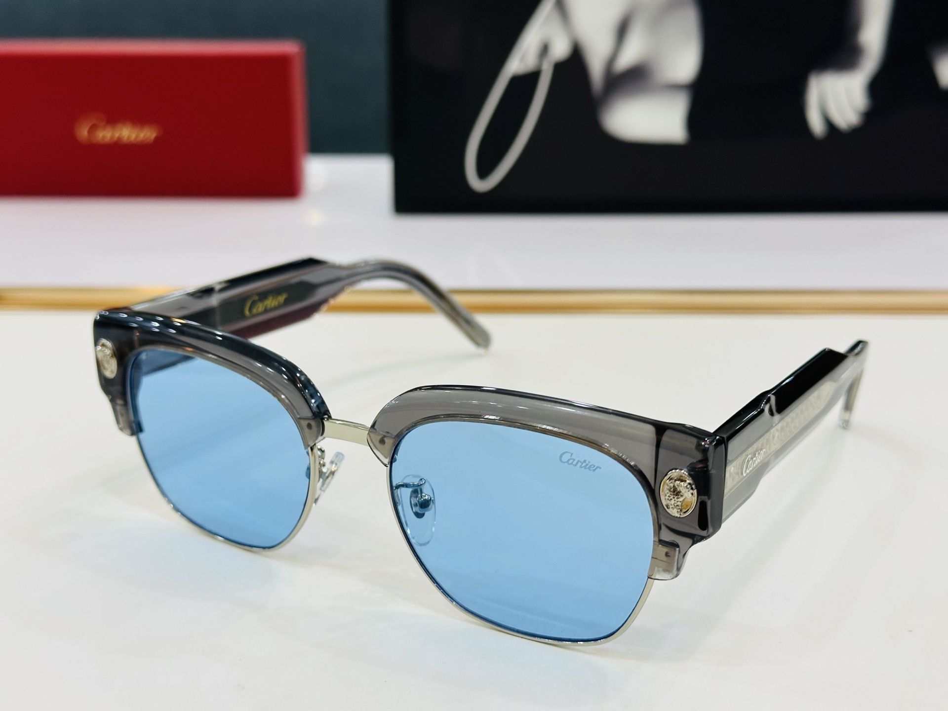 🆕 原版Cartie* 卡家 官网经典款 太阳镜 CT5912 Size：56口18-145 电镀工艺精