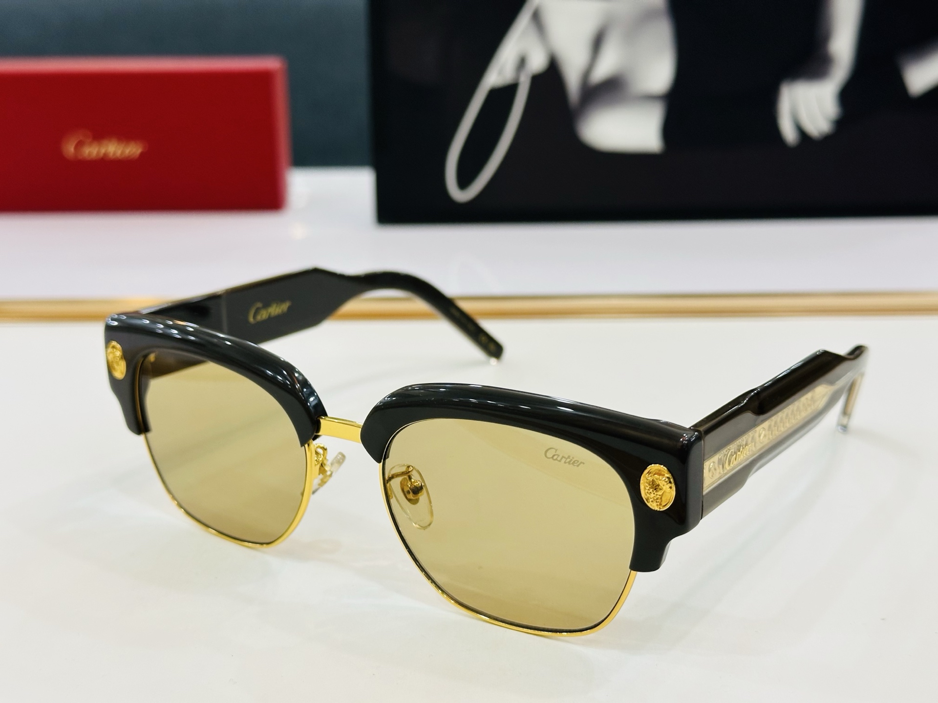 🆕 原版Cartie* 卡家 官网经典款 太阳镜 CT5912 Size：56口18-145 电镀工艺精