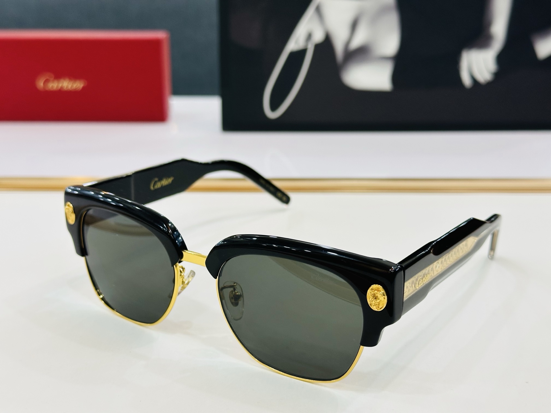 🆕 原版Cartie* 卡家 官网经典款 太阳镜 CT5912 Size：56口18-145 电镀工艺精