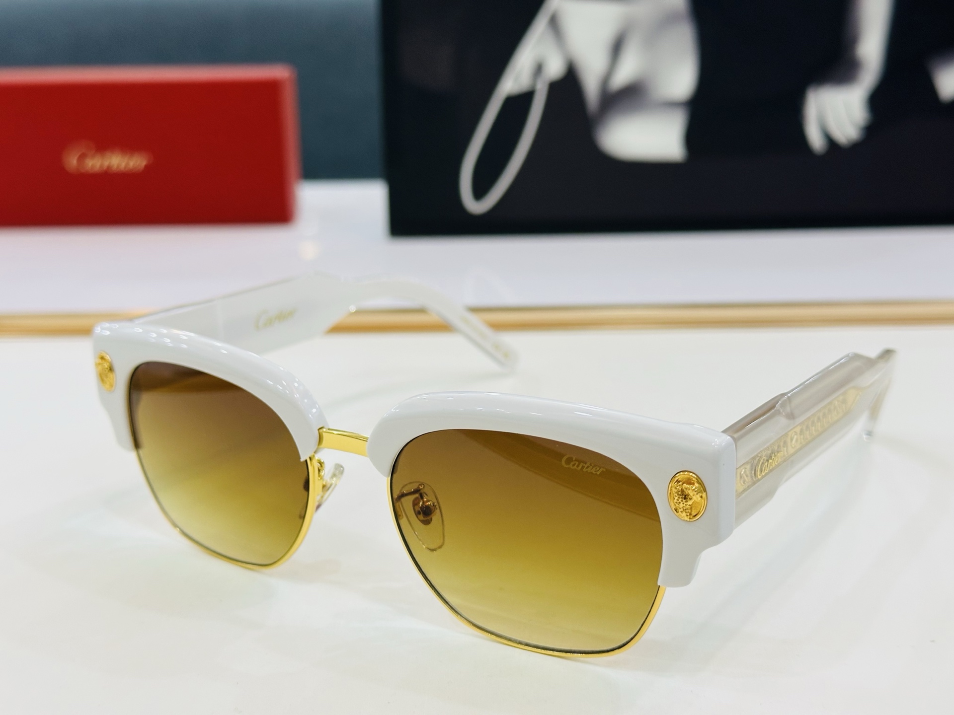 🆕 原版Cartie* 卡家 官网经典款 太阳镜 CT5912 Size：56口18-145 电镀工艺精