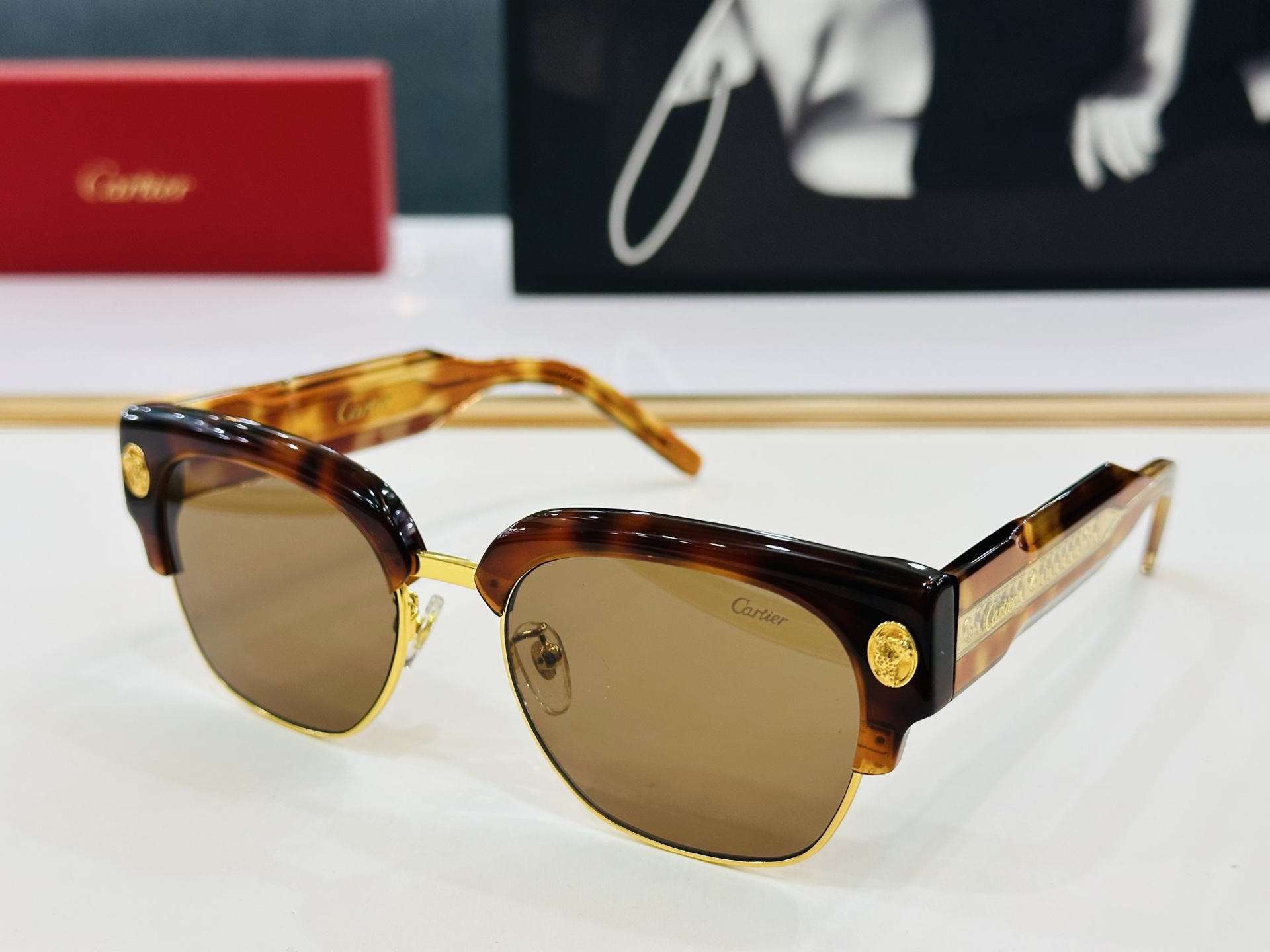🆕 原版Cartie* 卡家 官网经典款 太阳镜 CT5912 Size：56口18-145 电镀工艺精