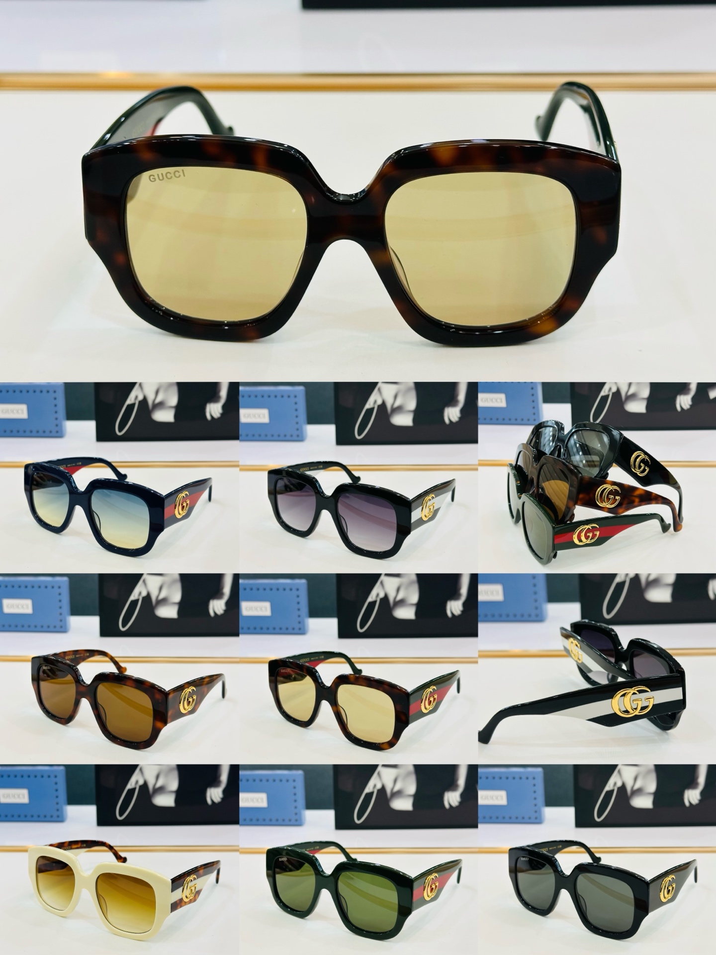 GUCC* 古家 GG1546S 🐝🐝系列 Size：53口20-145 🍁🍁b超绝品质 太阳镜 🔥 