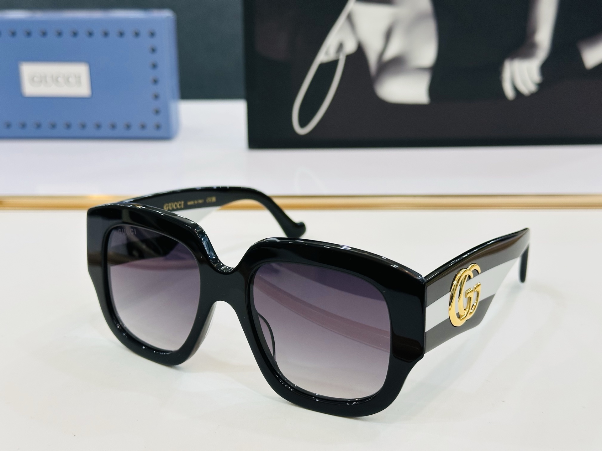 GUCC* 古家 GG1546S 🐝🐝系列 Size：53口20-145 🍁🍁b超绝品质 太阳镜 🔥 