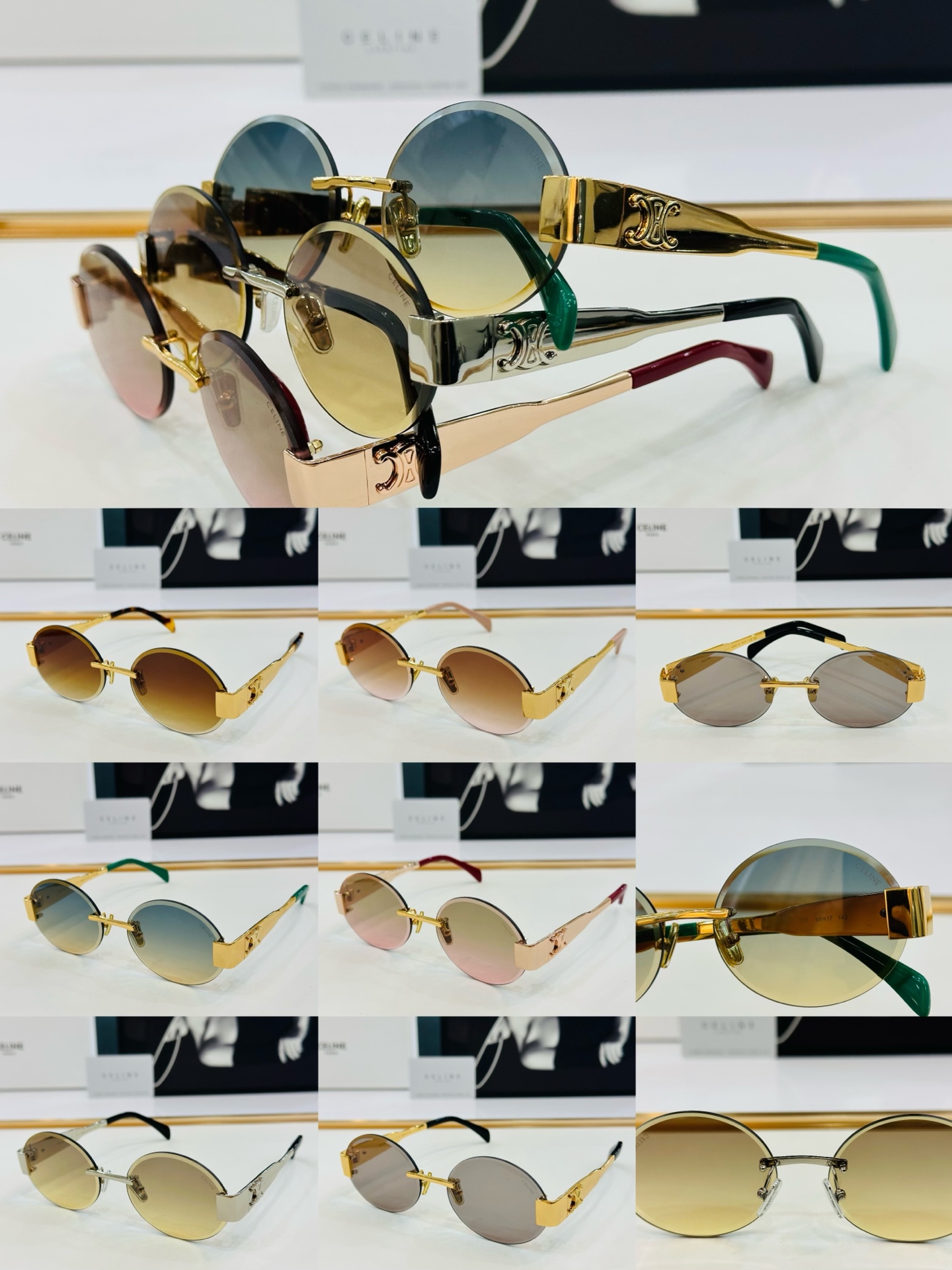 【CELINE】赛琳 CL42121U Size：56口17-142  一直热销的款式 欧美风 光泽度好