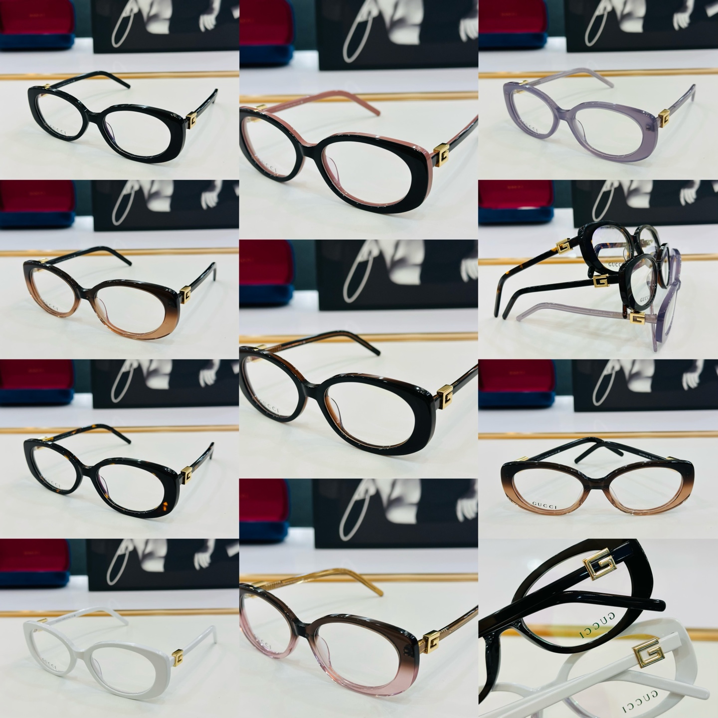 🆕 👏👏GUCC*👍古家GG1684SA Size：55口18-145 搭配镜框🔝Z❤配光架 