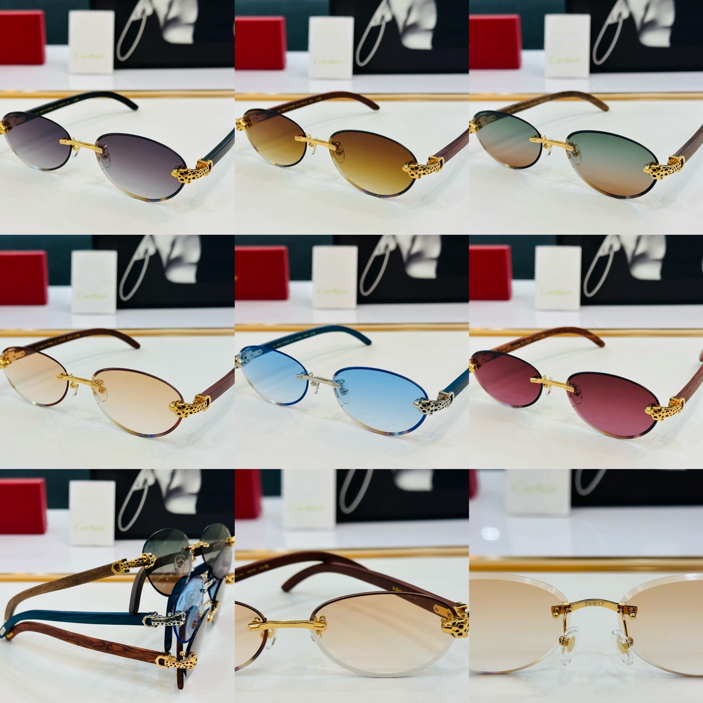新款 Cartier 卡家 MODEL CT0615S Size：59口17-143  高品质 品牌标志