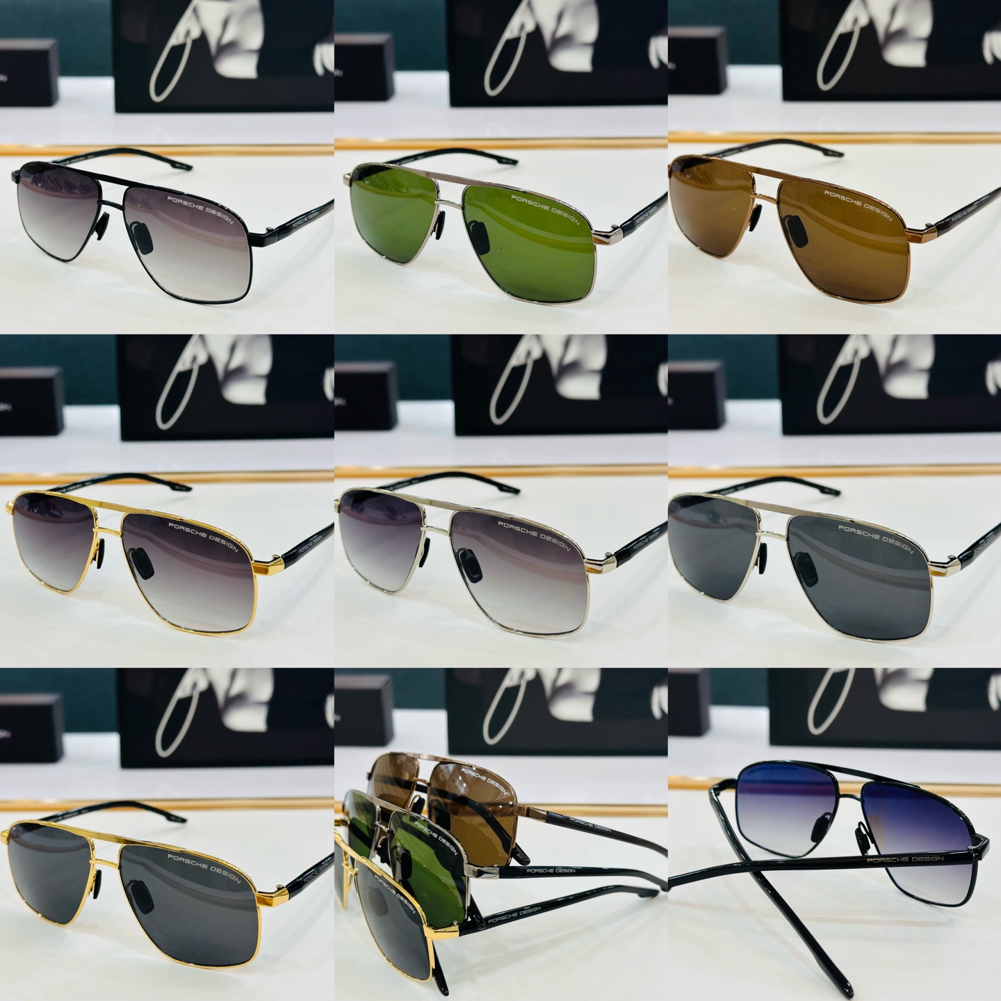 🆕 保时家    Size：56口16-140 强时尚色帅气框型得意 C男女同款墨镜😎😎舒适 🔥🕶️