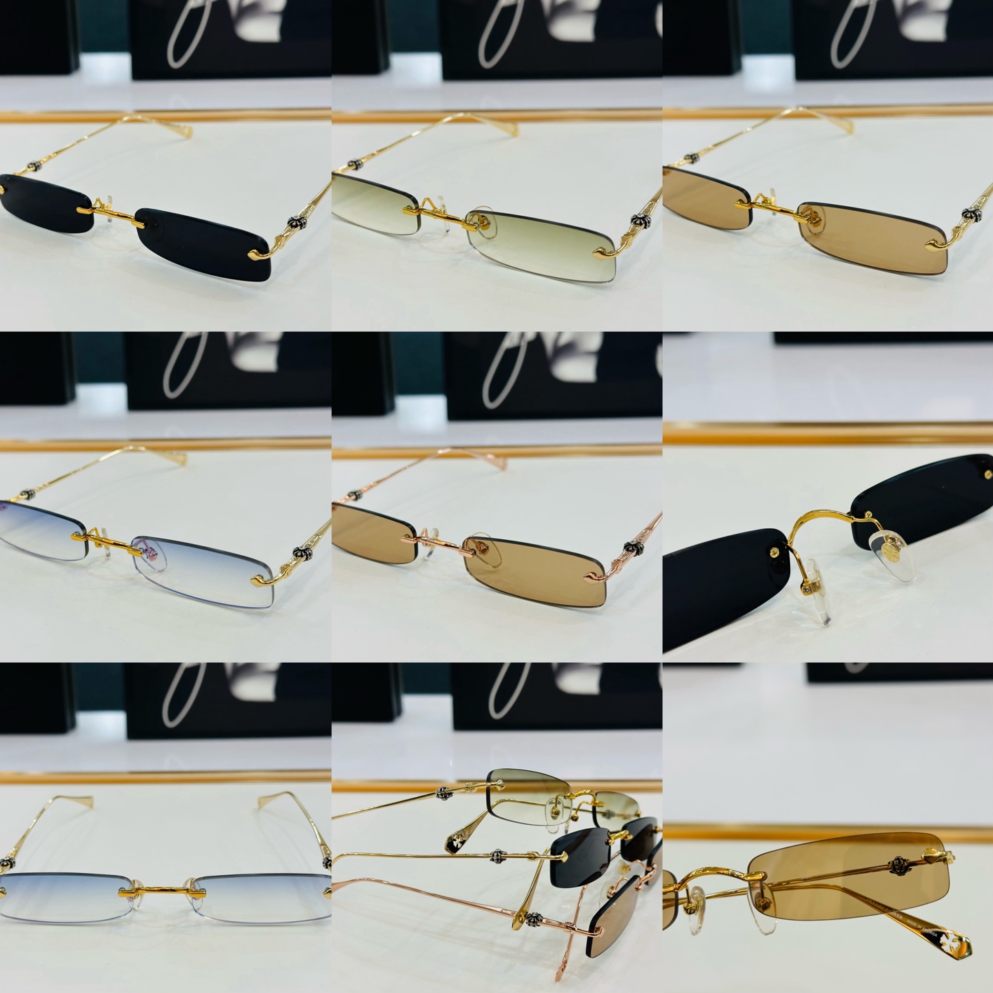Chromeheart 克罗家 CH5713  Size：54口20-145 精致厚金双色电镀 F金属质