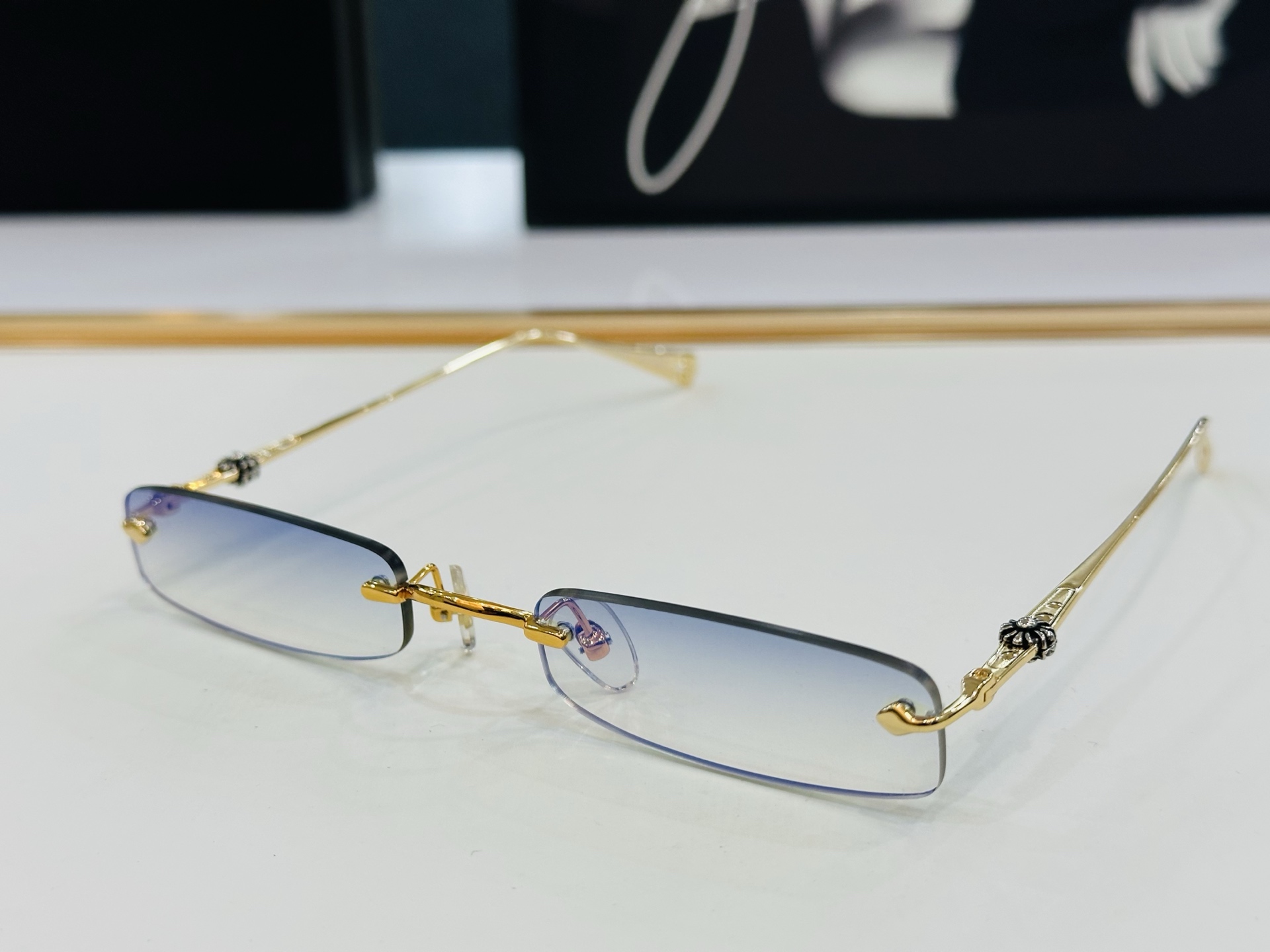 Chromeheart 克罗家 CH5713  Size：54口20-145 精致厚金双色电镀 F金属质