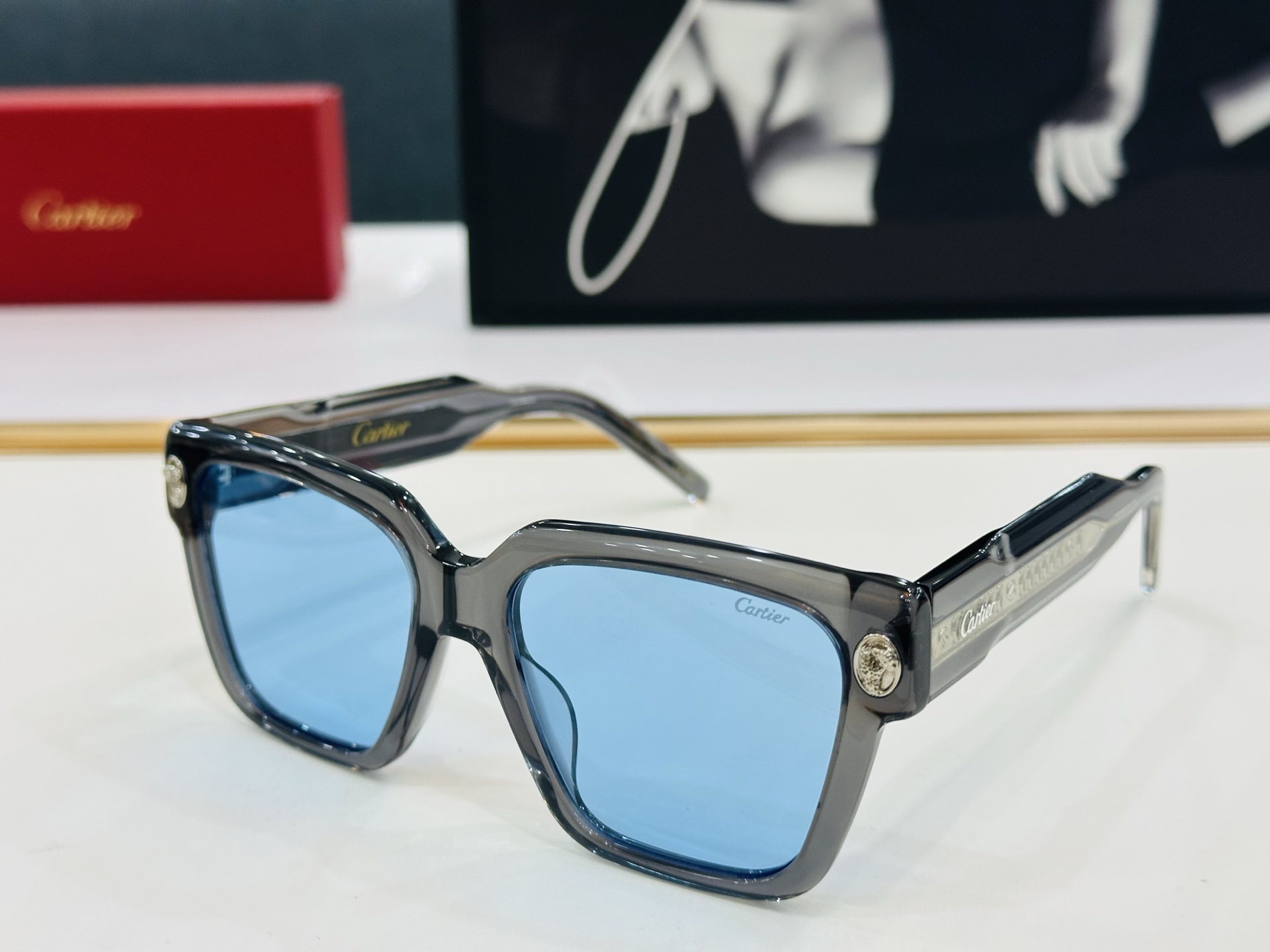 🆕 原版Cartie* 卡家 官网经典款 太阳镜 CT5911   Size：56口18-145 电镀工