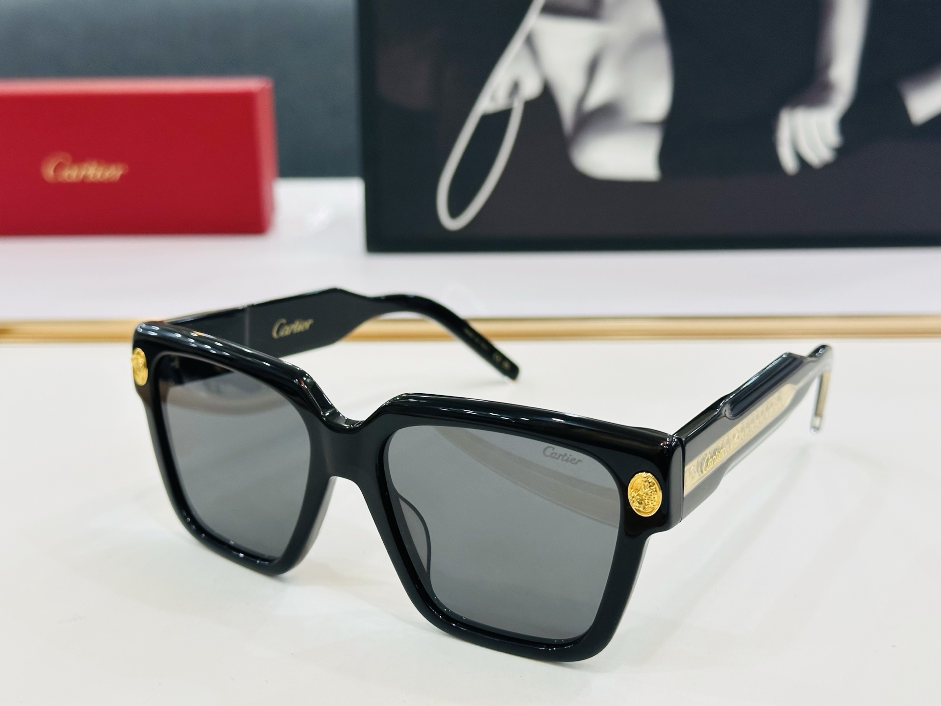 🆕 原版Cartie* 卡家 官网经典款 太阳镜 CT5911   Size：56口18-145 电镀工