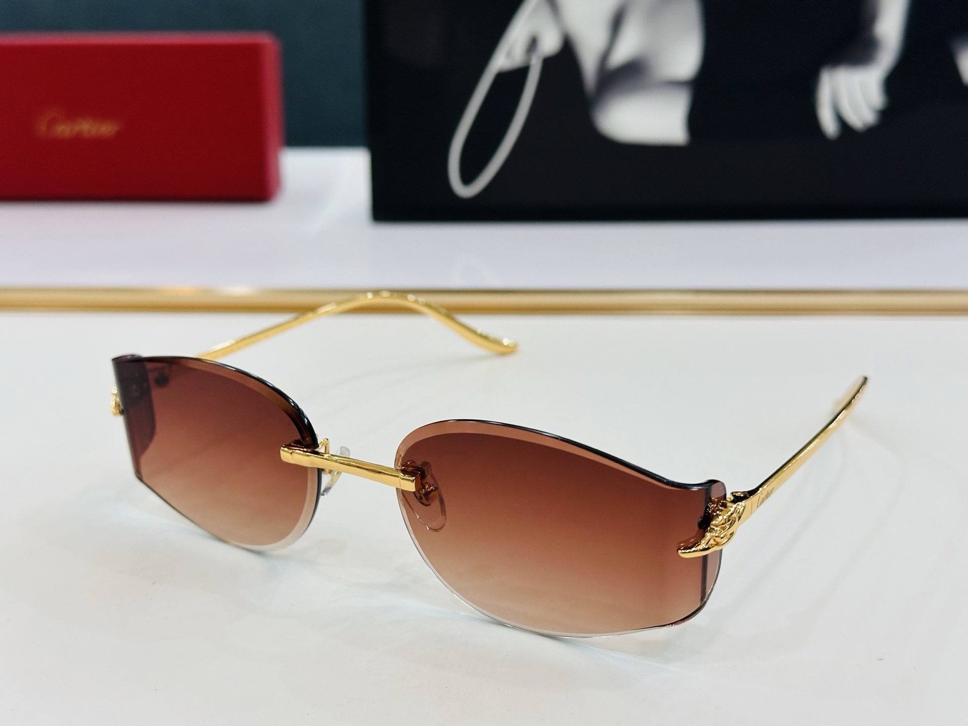 🆕 原版Cartie* 卡家 官网经典款 太阳镜 CT0683S Size：59口18-135  电镀工