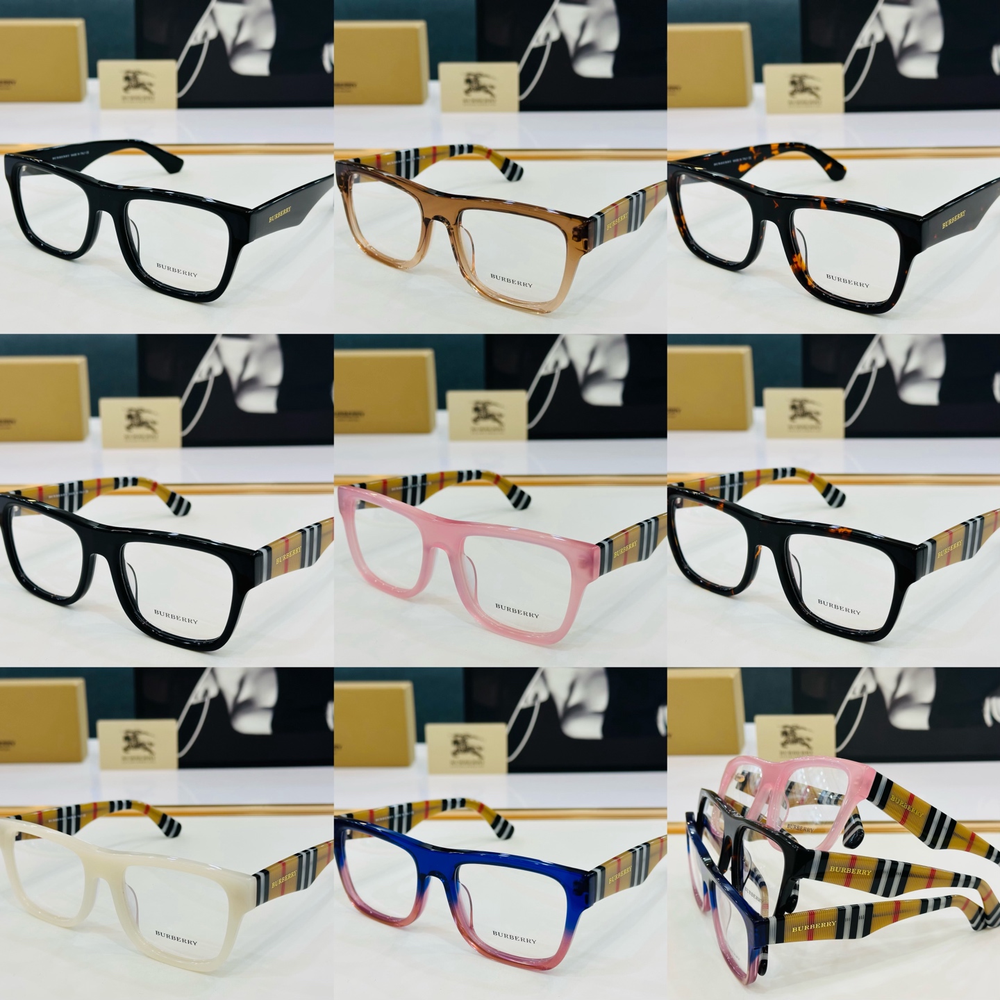 新款 BURBERR*🔻巴家 BE2411   百搭镜架Size：55口20-145 高品质 到货 🌲🌲