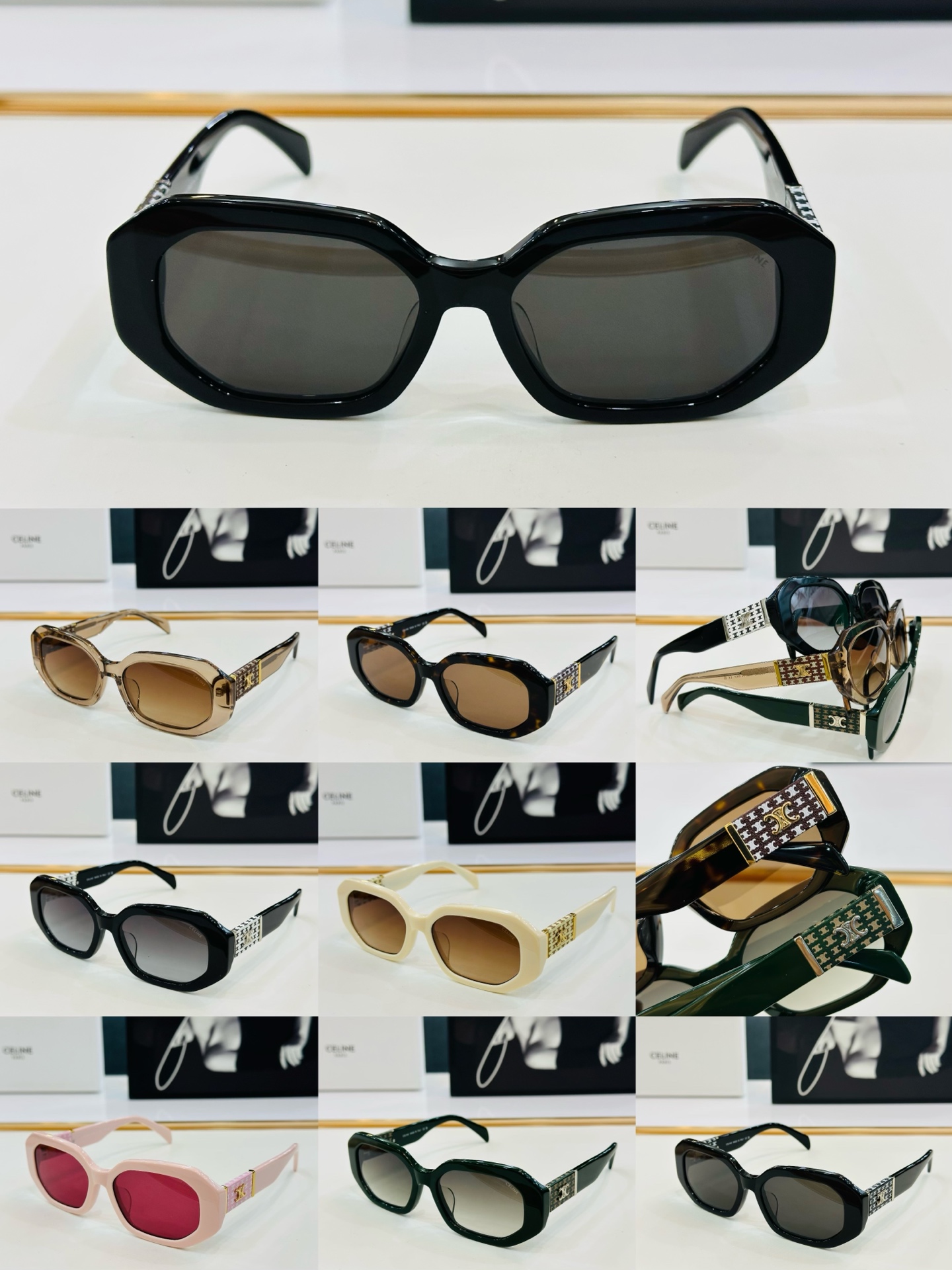 【CELINE】赛琳 CL40169 Size：55口17-145  一直热销的款式，欧美风 光泽度好 