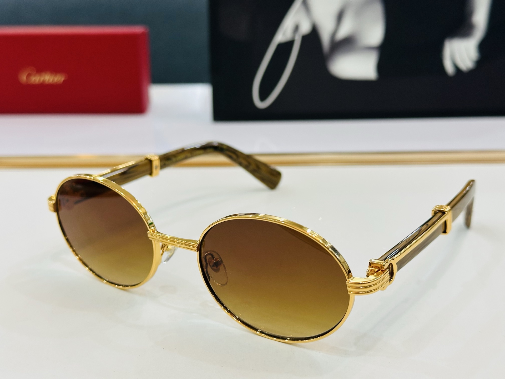 🆕 原版Cartie* 卡家 官网经典款 太阳镜 CT0612S Size：58口21-145 电镀工艺