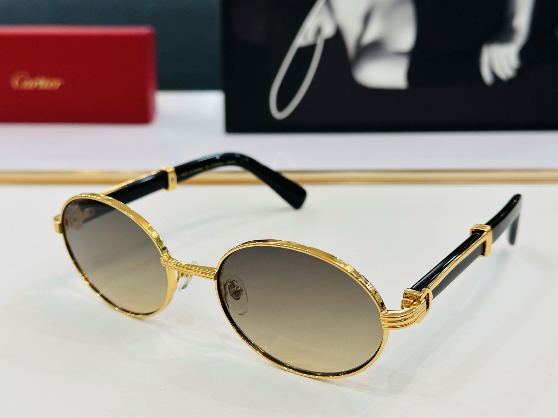 🆕 原版Cartie* 卡家 官网经典款 太阳镜 CT0612S Size：58口21-145 电镀工艺